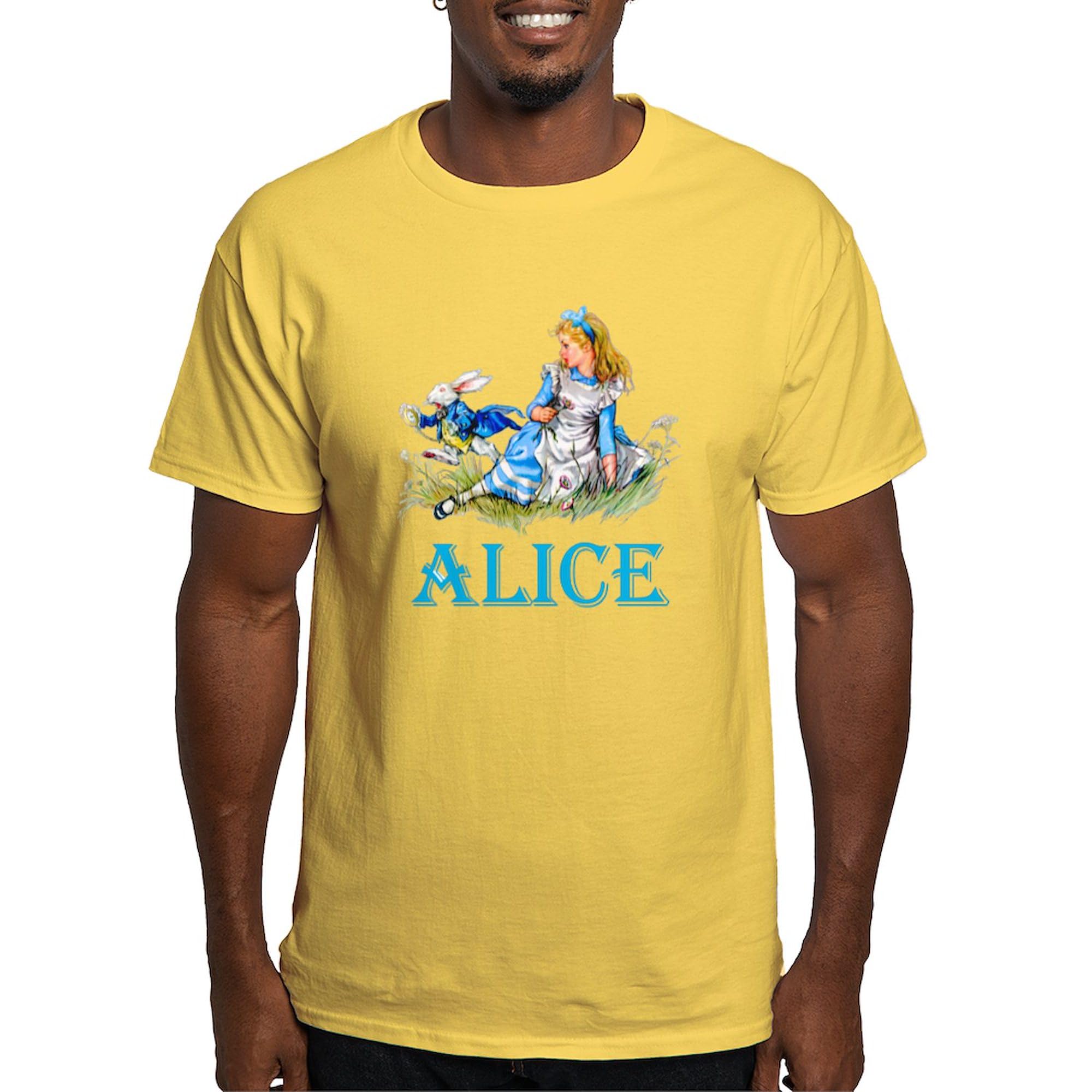 Alice in Wonderland Blue Light T-Shirt for Men - 100% Cotton Classic Graphic Tee | Casual Wear, Cosplay & Gift for Book Lovers