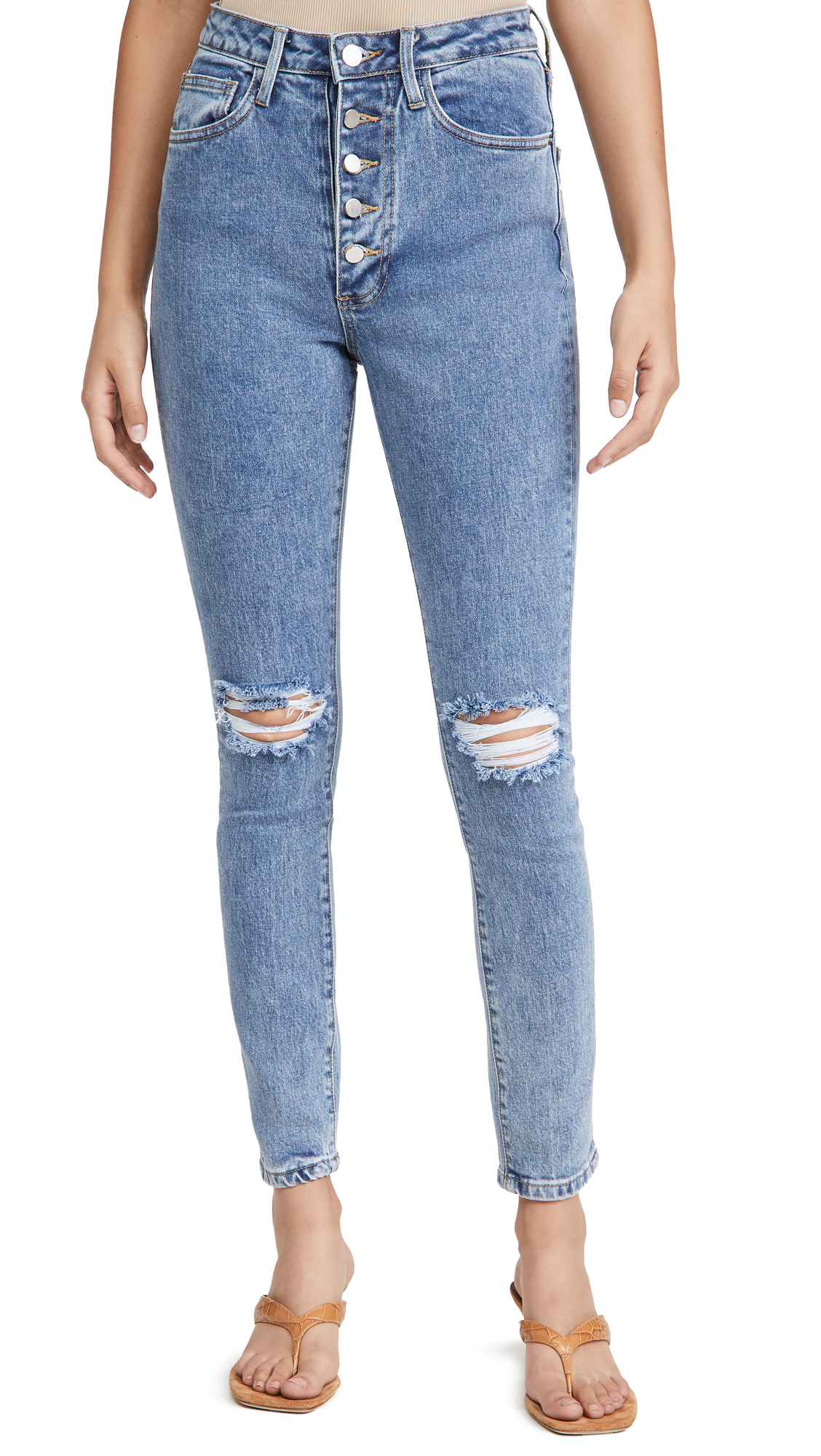 Weworewhat Women's The Danielle High-Rise Skinny Jeans - Stretch Denim Pants for Casual Outfits & Night Out