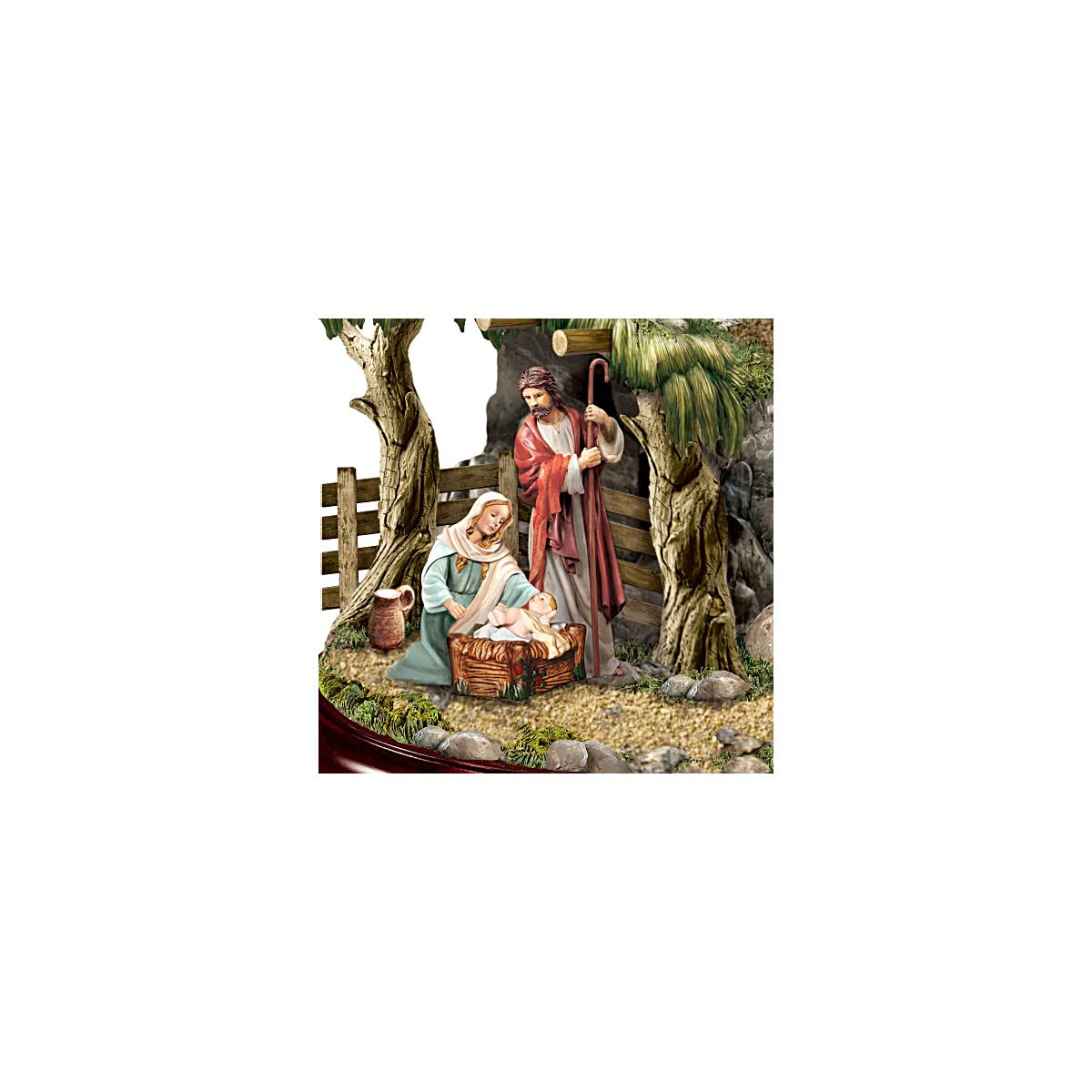 Hand-Painted Thomas Kinkade The Life of Christ Religious Statue - 5 Biblical Scenes of Jesus | Collectible Christian Home Decor for Church, Prayer Room & Gift Giving