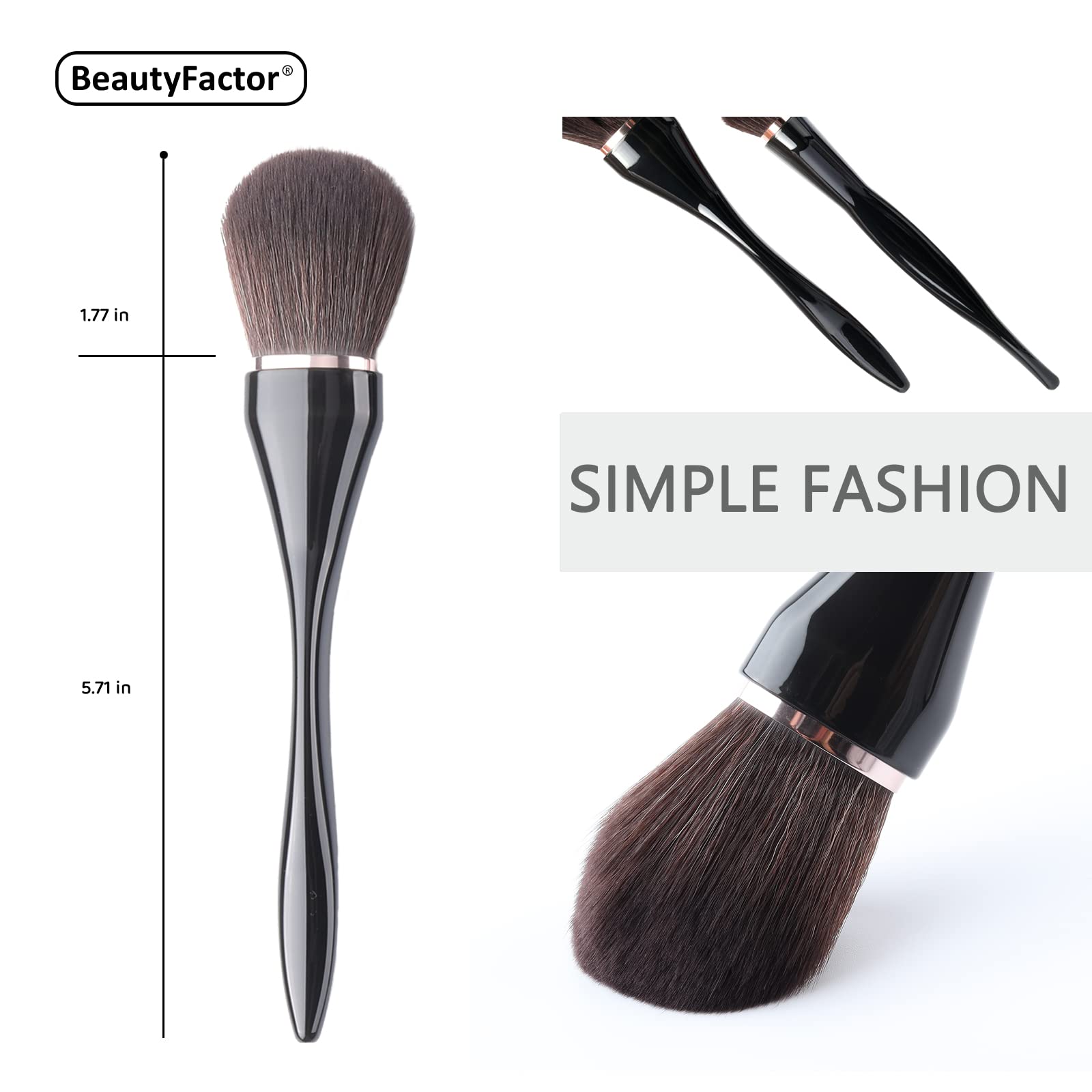 BeautyFactor 12Pcs Premium Synthetic Makeup Brush Set - Foundation, Powder, Concealer, Eyeshadow & Blush Brushes with Leather Storage Bucket | Perfect for Professional Makeup Artists & Home Beauty Routines