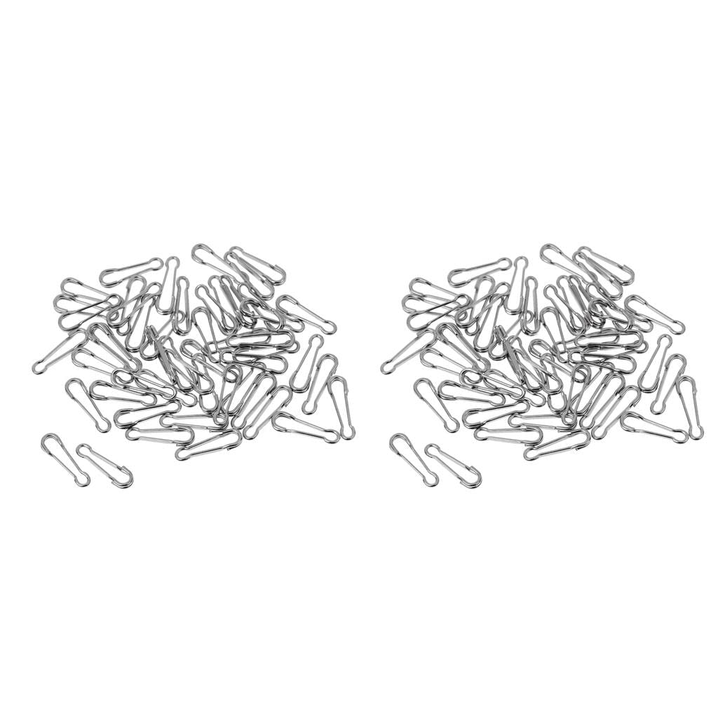 Milageto 100Pcs Stainless Steel Fishing Snap Swivels - Heavy Duty Carp Fishing Tackle Clips for Rigging & Terminal Tackle Accessories - Perfect for Freshwater & Saltwater Fishing, Bait Rigging & Angling Gear