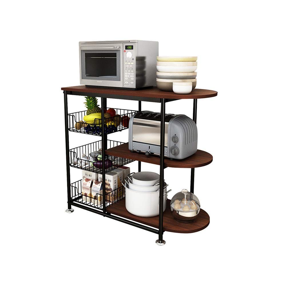Stainless Steel Microwave Oven Shelf - Adjustable Kitchen Storage Rack for Spices, Sauces & Vegetables | Space-Saving Organizer for Countertops, Pantry & Small Kitchens