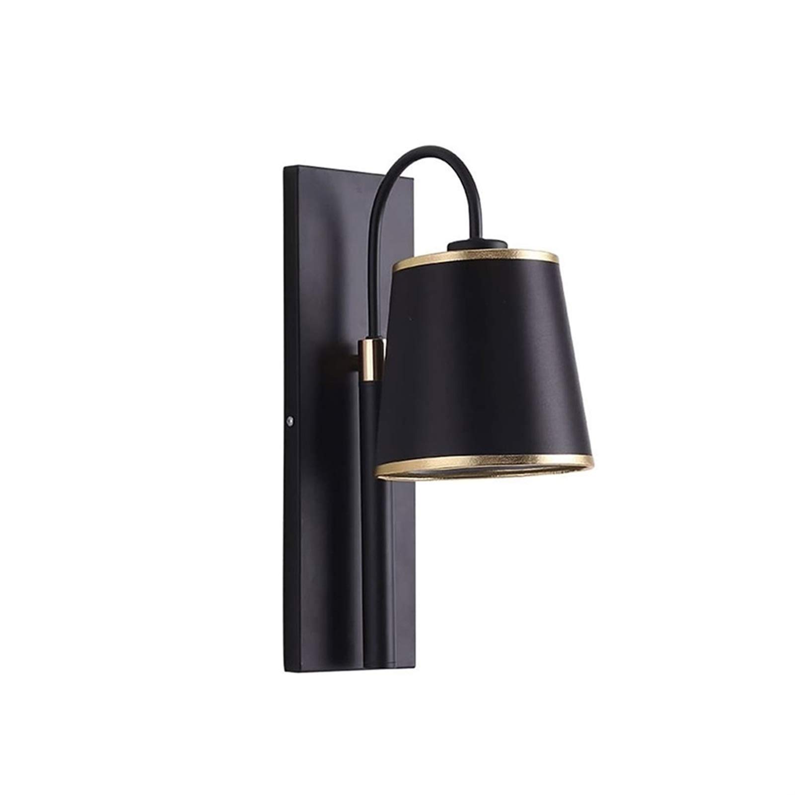 Modern Wall Mount Lamp - Single Head Indoor Lighting with Galvanized Iron Body for Living Room, Bedroom, Hotel Decor - Black Finish | Perfect for Ambient Lighting in Hallways, Corridors and Balconies