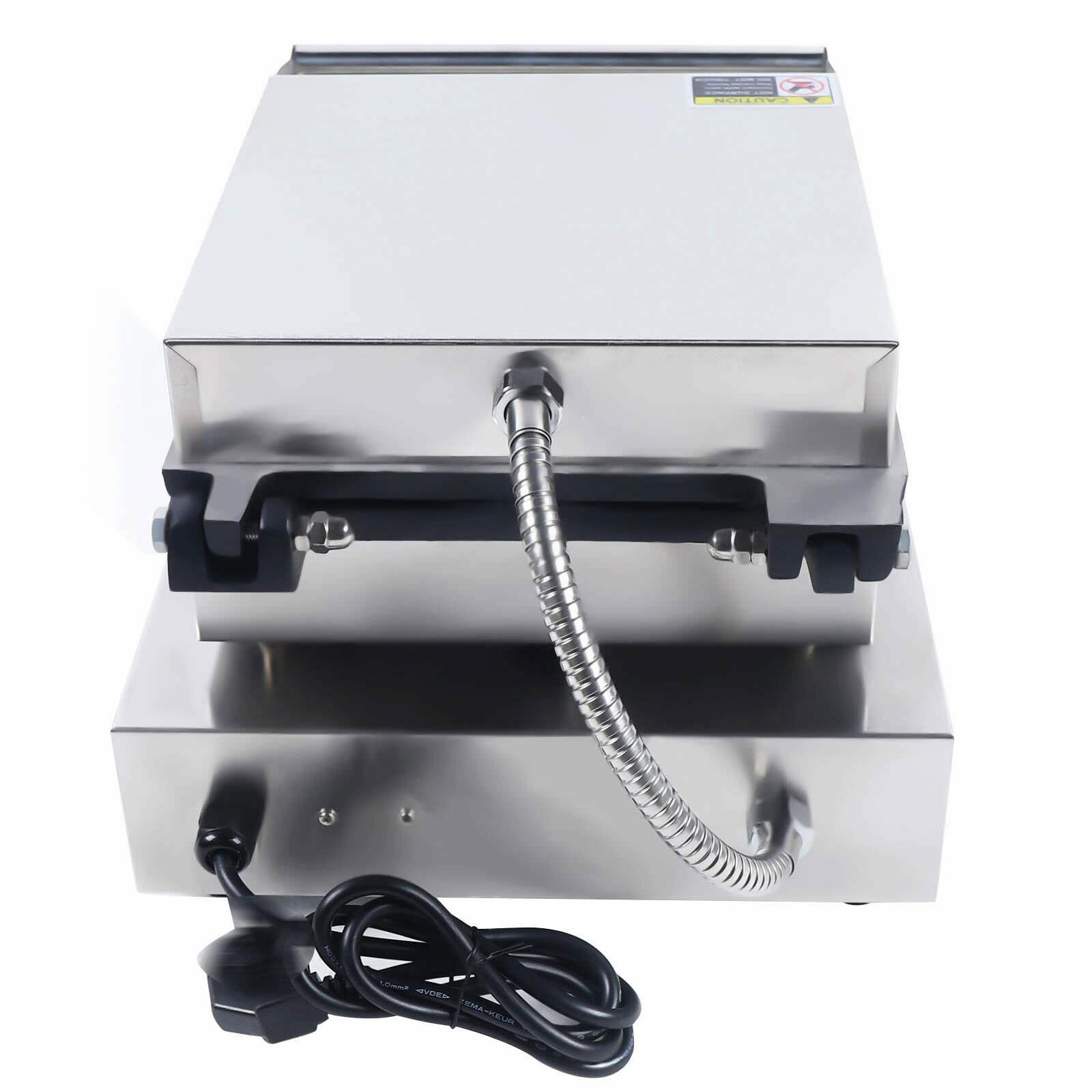 Commercial Electric Waffle Cone Maker Machine 1500W - Stainless Steel Nonstick Ice Cream Cone Baker for Restaurants, Snack Bars & Home Use - Perfect for Making Crispy Waffle Cones, Dessert Cups & Edible Bowls