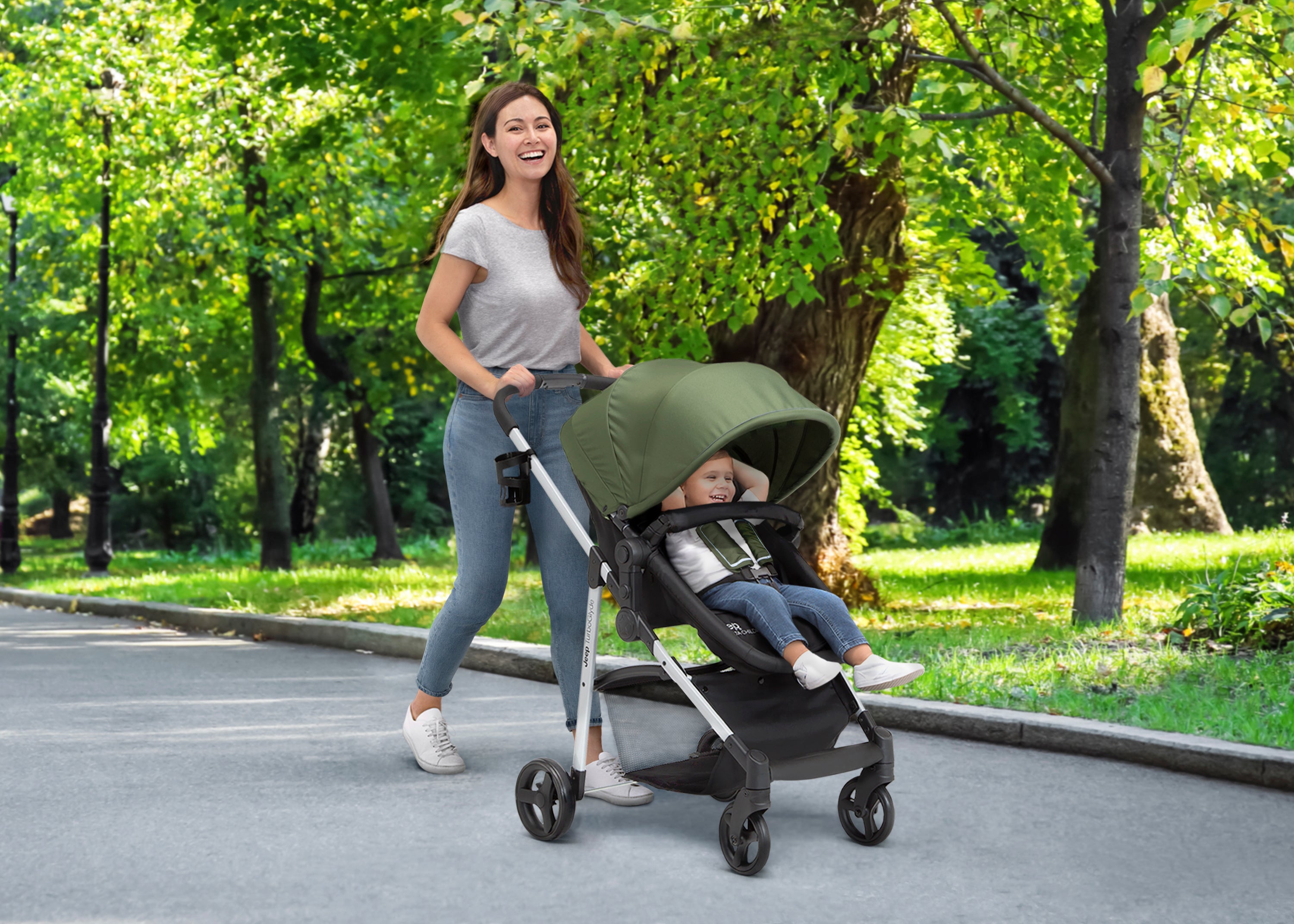 Jeep TurboGlyde 3-in-1 Convertible Stroller for Infants & Toddlers - Lightweight Travel System with Car Seat Compatibility | Perfect for Shopping, Travel & Daily Walks