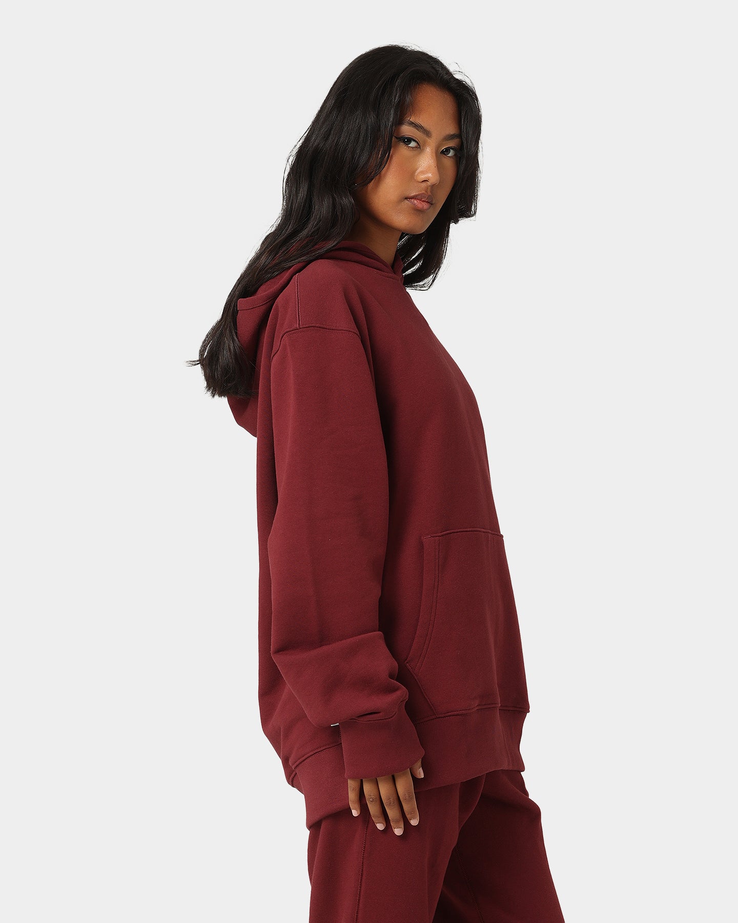 Adidas C French Terry Hoodie for Men - Shadow Red | Comfortable Cotton Pullover with Kangaroo Pocket | Perfect for Gym, Running & Casual Wear