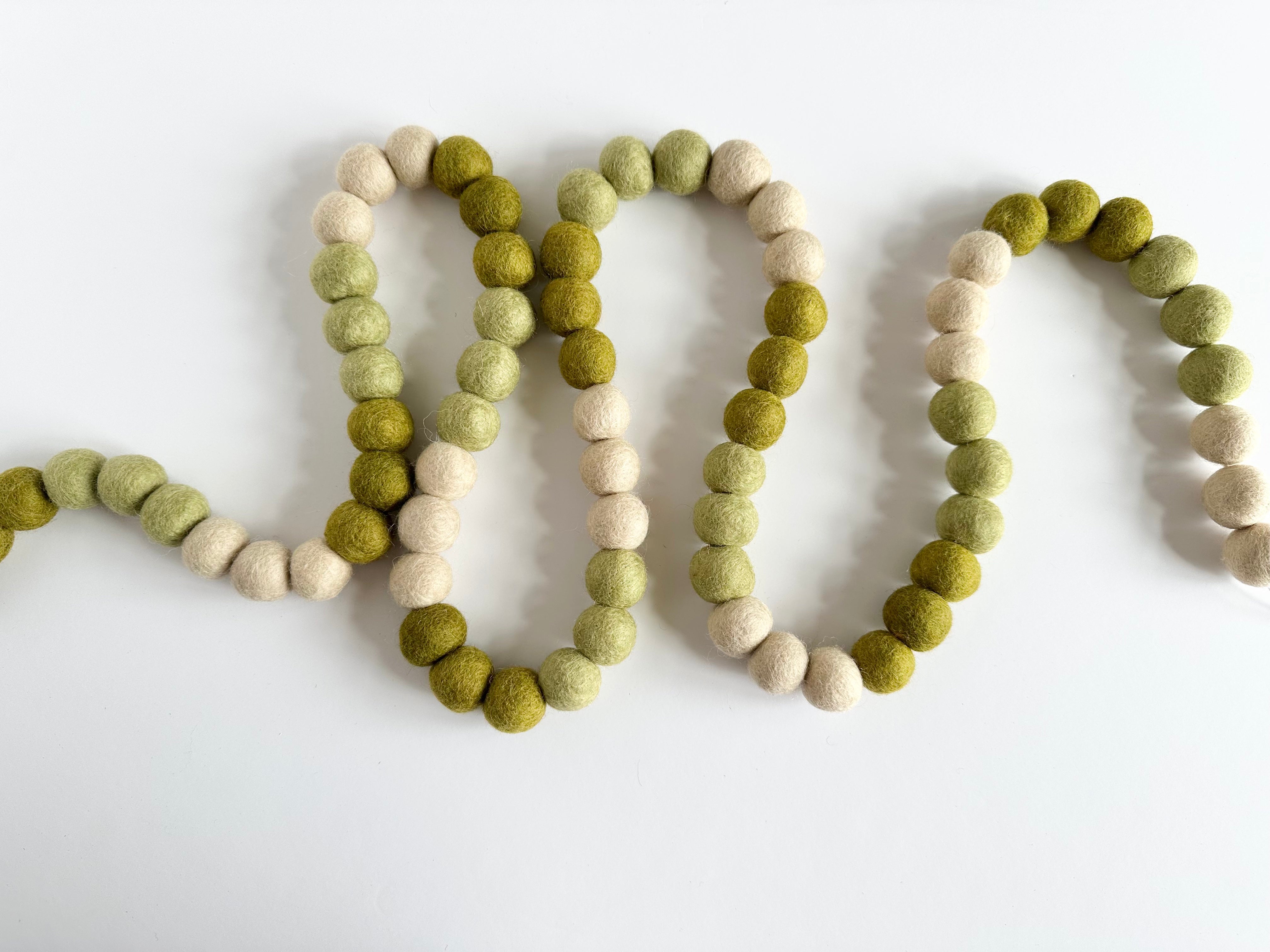 Soft Green Ombre Color Block Garland - Perfect for Baby Showers, Birthday Parties, and Home Decor