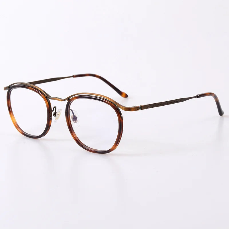Stylish Unisex Black Titanium Acetate Eyeglasses - Oval Square Full Rim Frame 95912 | Perfect for Work, Reading & Fashion Accessories