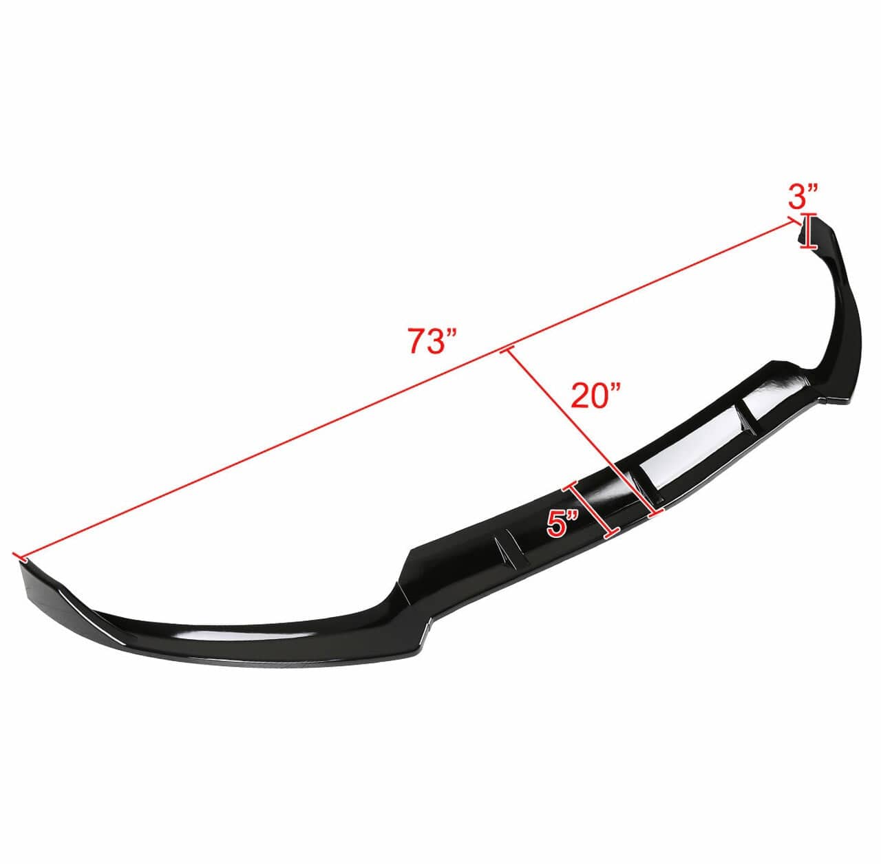 2015-2018 Mercedes Benz W205 C Class Front Bumper Lip - Glossy Black Polyurethane 3PC Splitter for Enhanced Aerodynamics & Sporty Look | Perfect for Car Enthusiasts & Street Racing