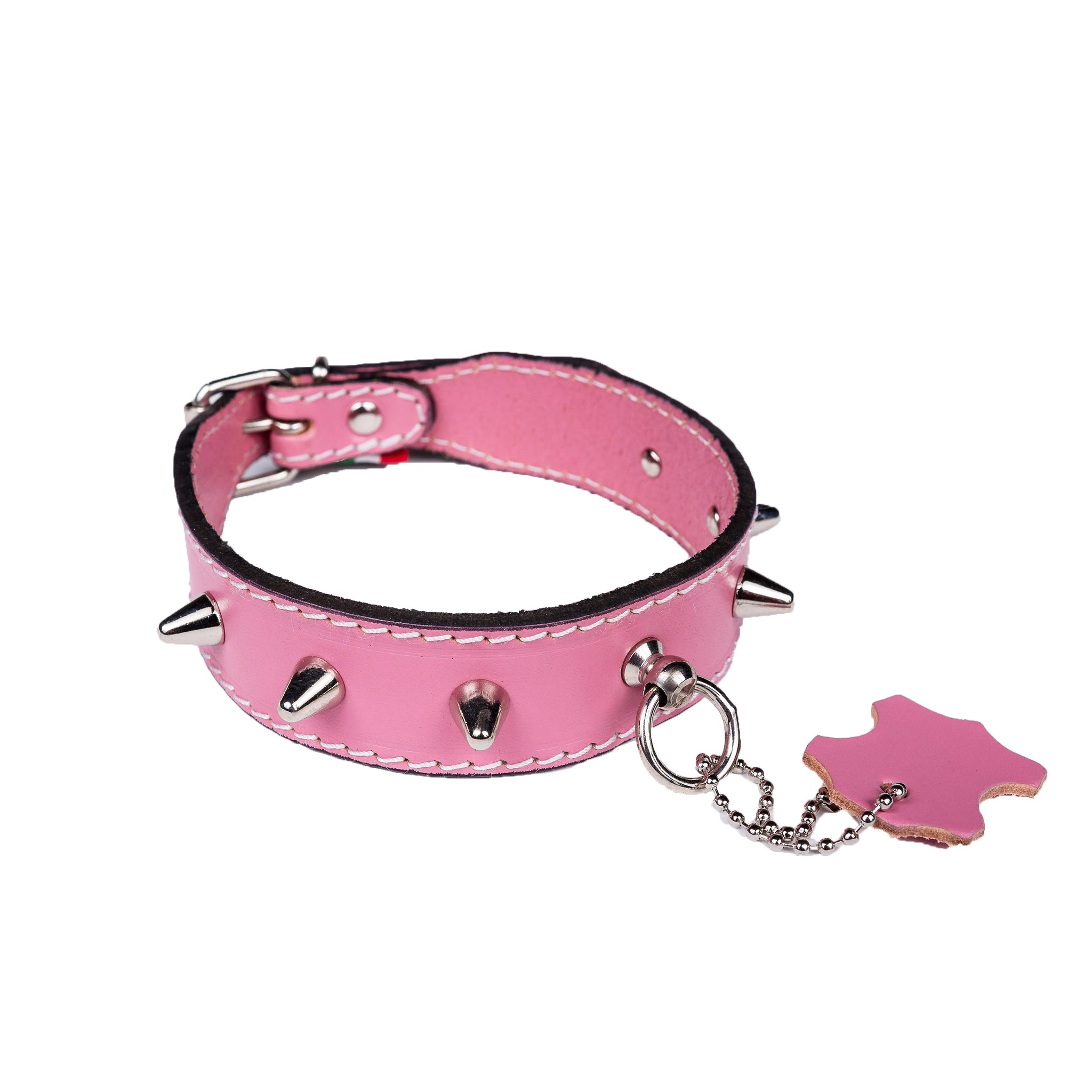 European Leather Studded Cone Collar for Small Dogs - Pet Recovery Collar After Surgery, Vet Recommended for Wound Protection & Healing