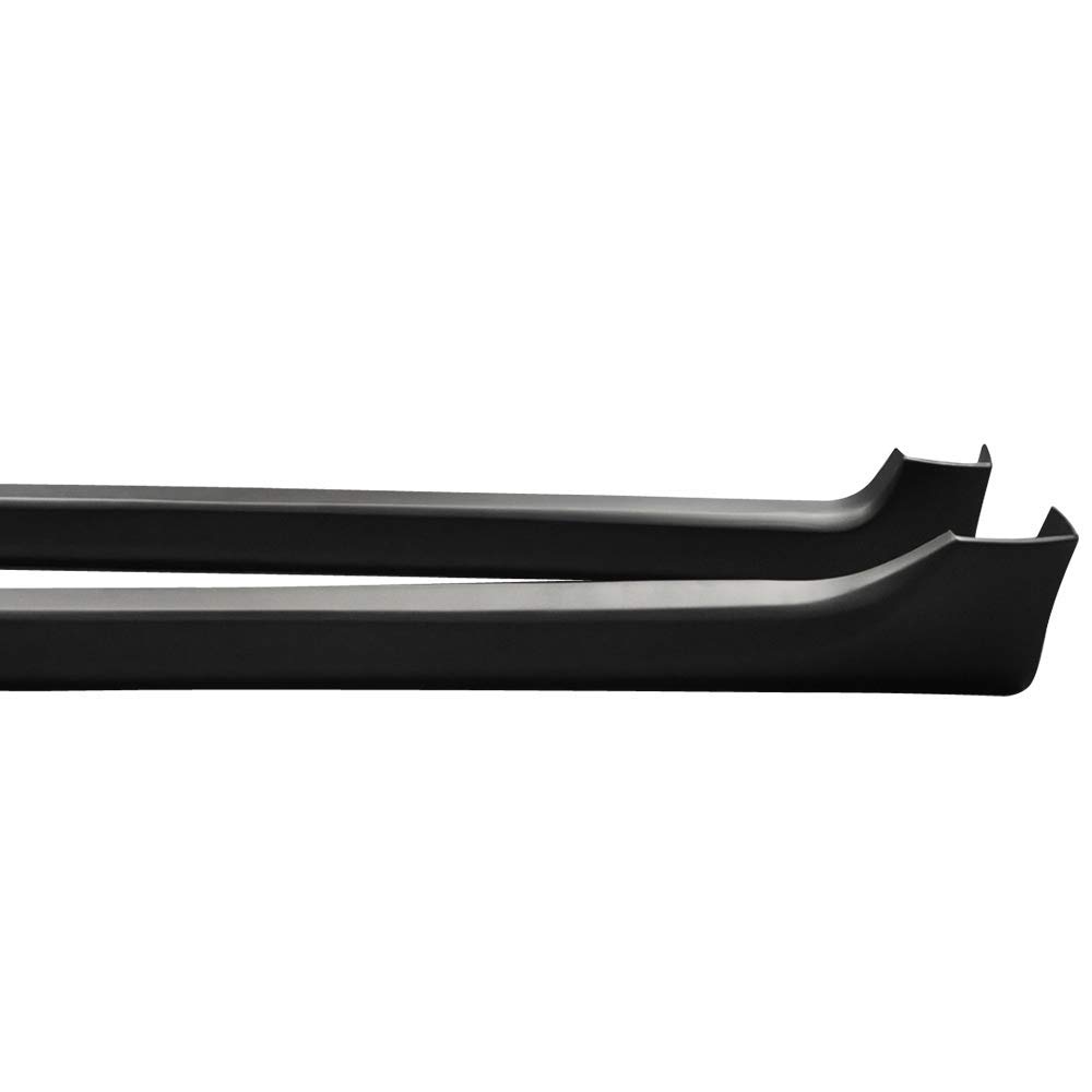 IKON MOTORSPORTS PP Black Side Skirts for 2009-2013 Toyota Corolla - Side Bottom Line Extension - Perfect for Car Customization & Street Style Enhancement