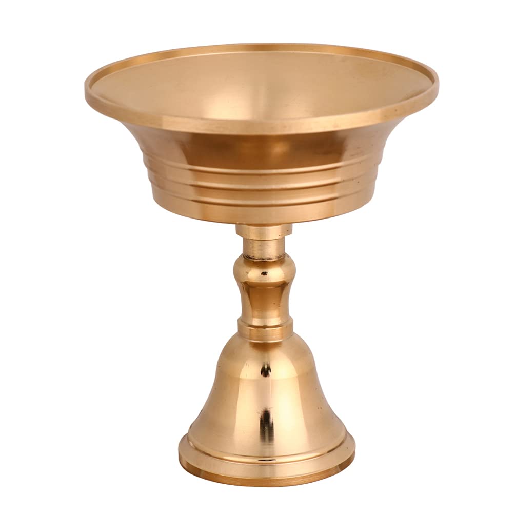 Pure Copper Butter Lamp Holder - Cabilock Retro Tea Light Candle Stand for Home Decor, Meditation & Spiritual Rituals