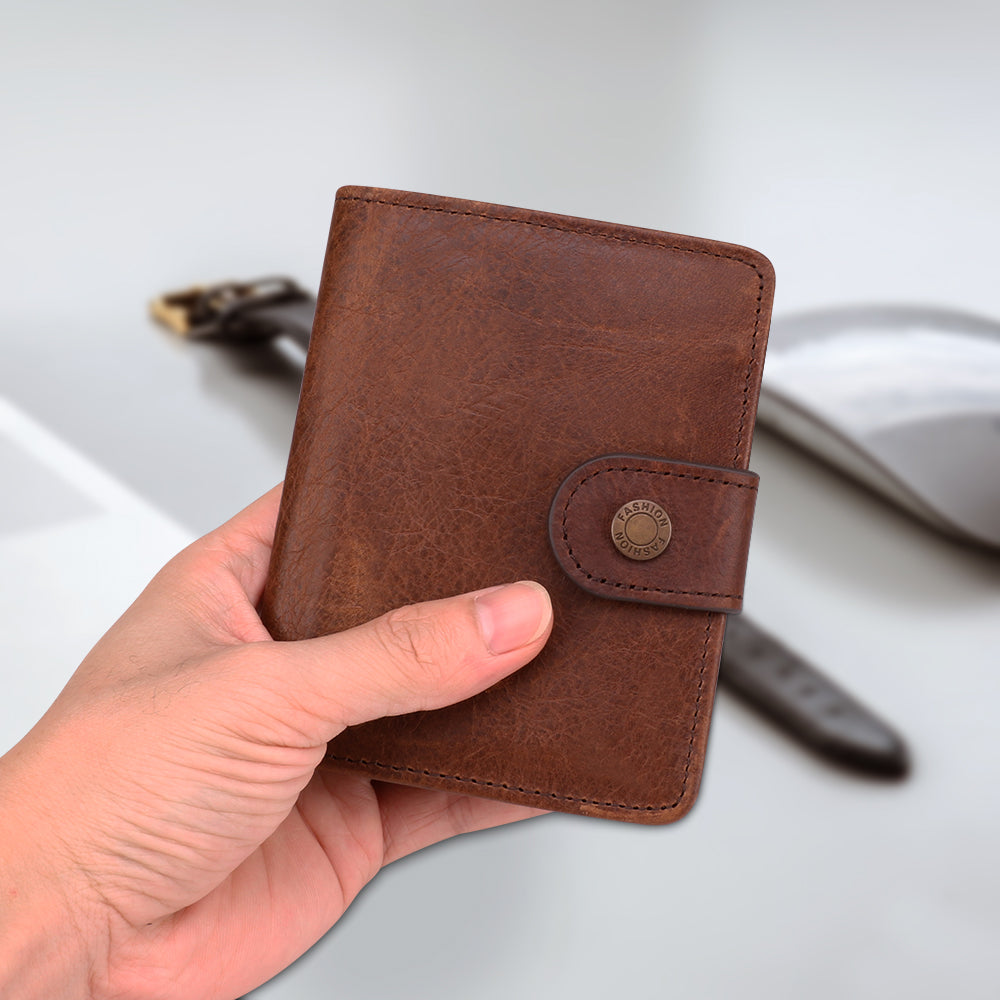 RFID Blocking Bifold Wallet for Men - Slim Leather Credit Card Holder with Money Clip - Perfect for Travel, Business & Everyday Use