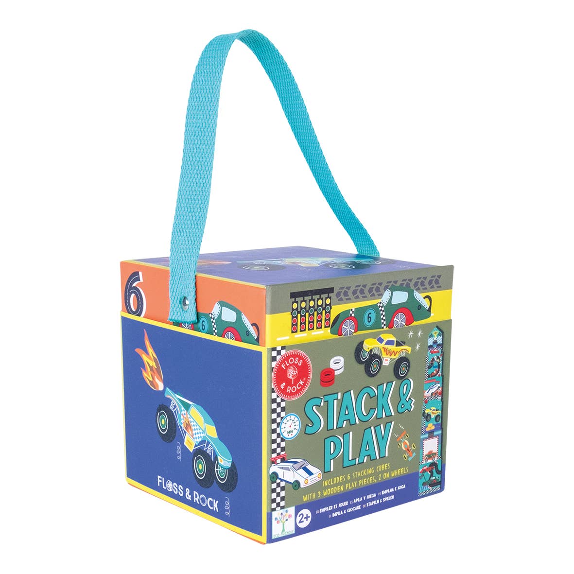 Stackable Play Cubes with Cars - Fun & Educational Building Blocks for Kids | Perfect for Preschool Learning, Toddler Playtime & Creative Construction