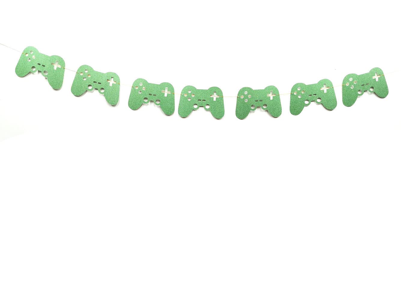 Premium Video Game Controller Banner & Garland - Perfect for Video Game Party Decorations, Gaming Birthday Themes, and Level Up Celebrations (Green) - Ideal for Gaming Parties, Birthday Decor, and Themed Events