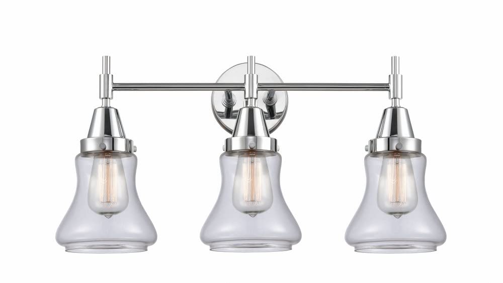 Innovations 447-3W-PC-G192 Chrome Finish Transitional Three-Light Bathroom Vanity Light Fixture – Perfect for Modern Bathrooms, Powder Rooms & Home Décor