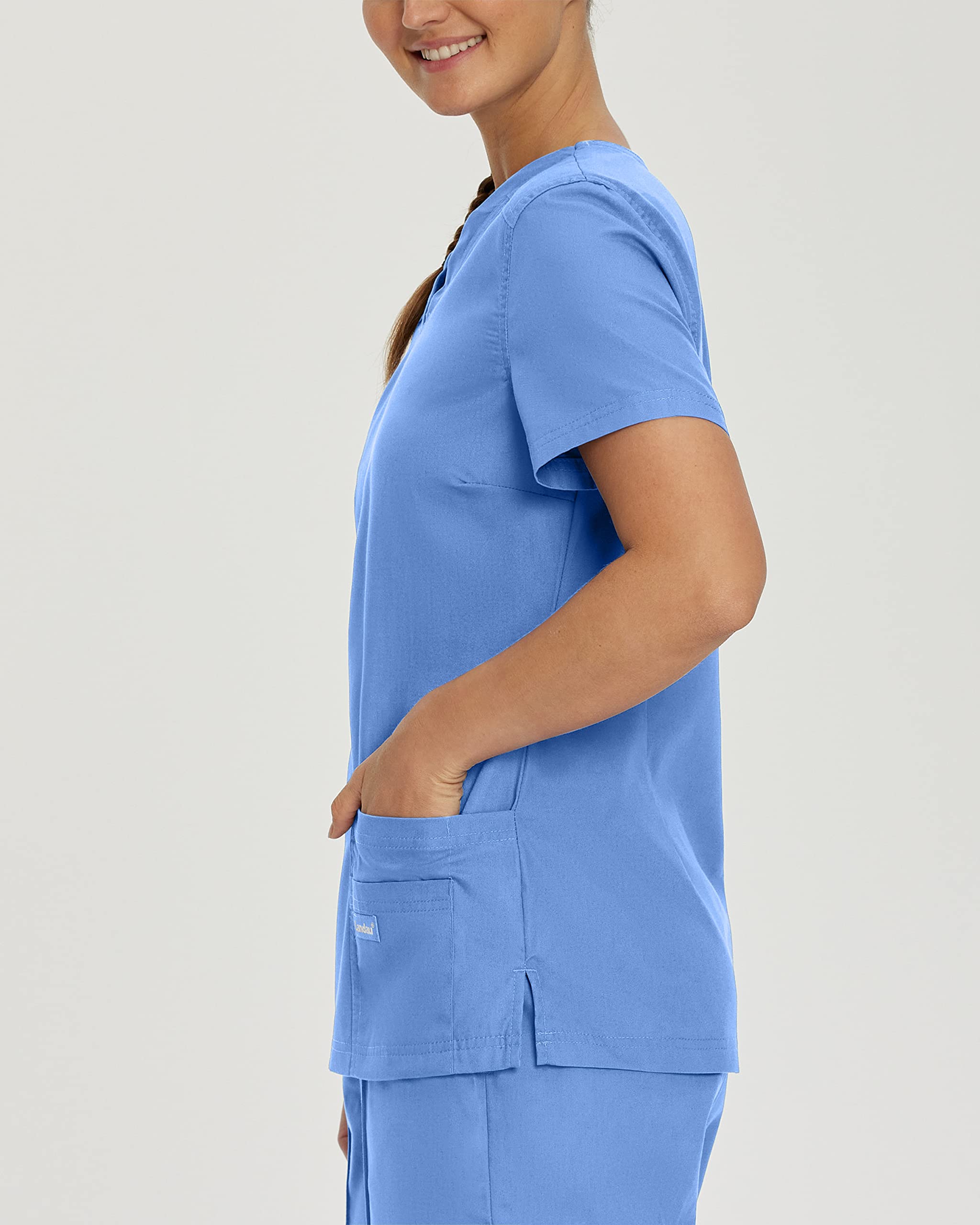 Landau Essentials 8111 Ceil Blue XS - Premium Medical Scrubs for Healthcare Professionals | Comfortable & Durable Workwear for Nurses, Doctors & Dentists | Perfect for Hospitals, Clinics & Long Shifts