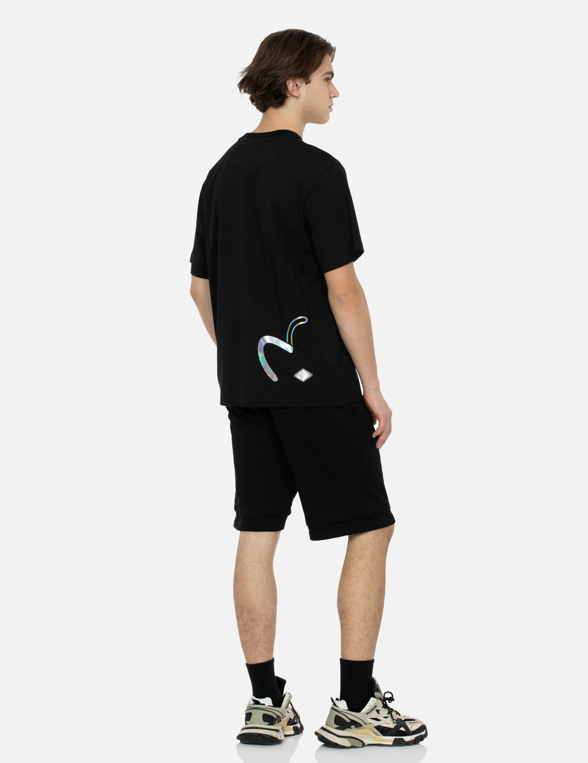 Stylish Kamon & Iridescent Seagull Print Regular Fit T-Shirt for Men - Casual Wear, Street Fashion, and Summer Outfits