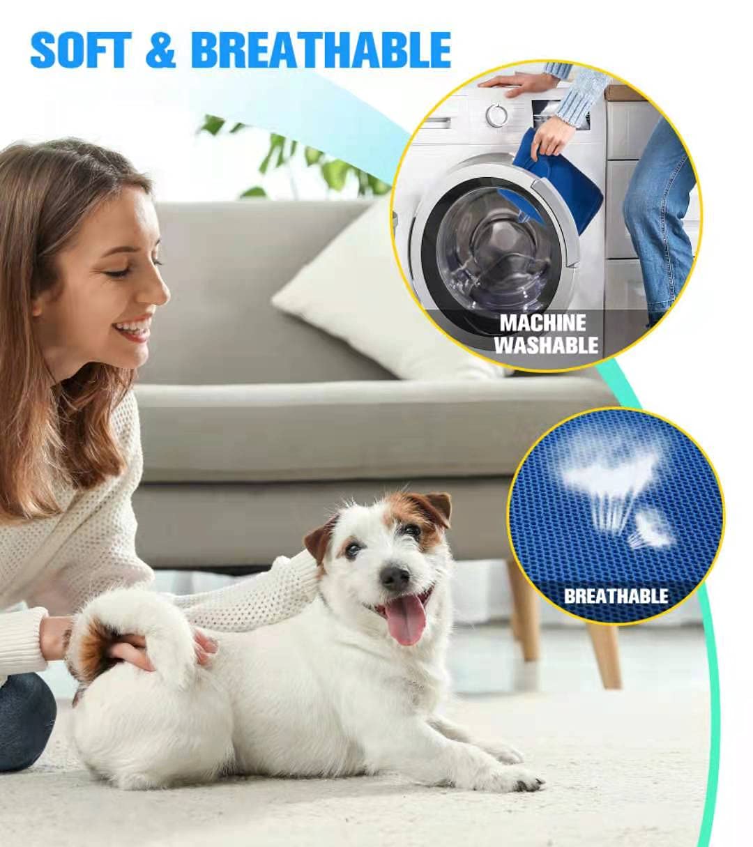 10 in 1 Dog Grooming Hammock Harness with Nail Clippers, Trimmer & File - Pet Grooming Sling for Safe Nail Trimming - XXXL Size Fits Dogs Under 130lbs (Blue) - Perfect for Anxious Pets & Home Grooming Sessions