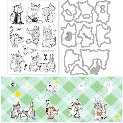 Halloween Cat Stamp and Die Set