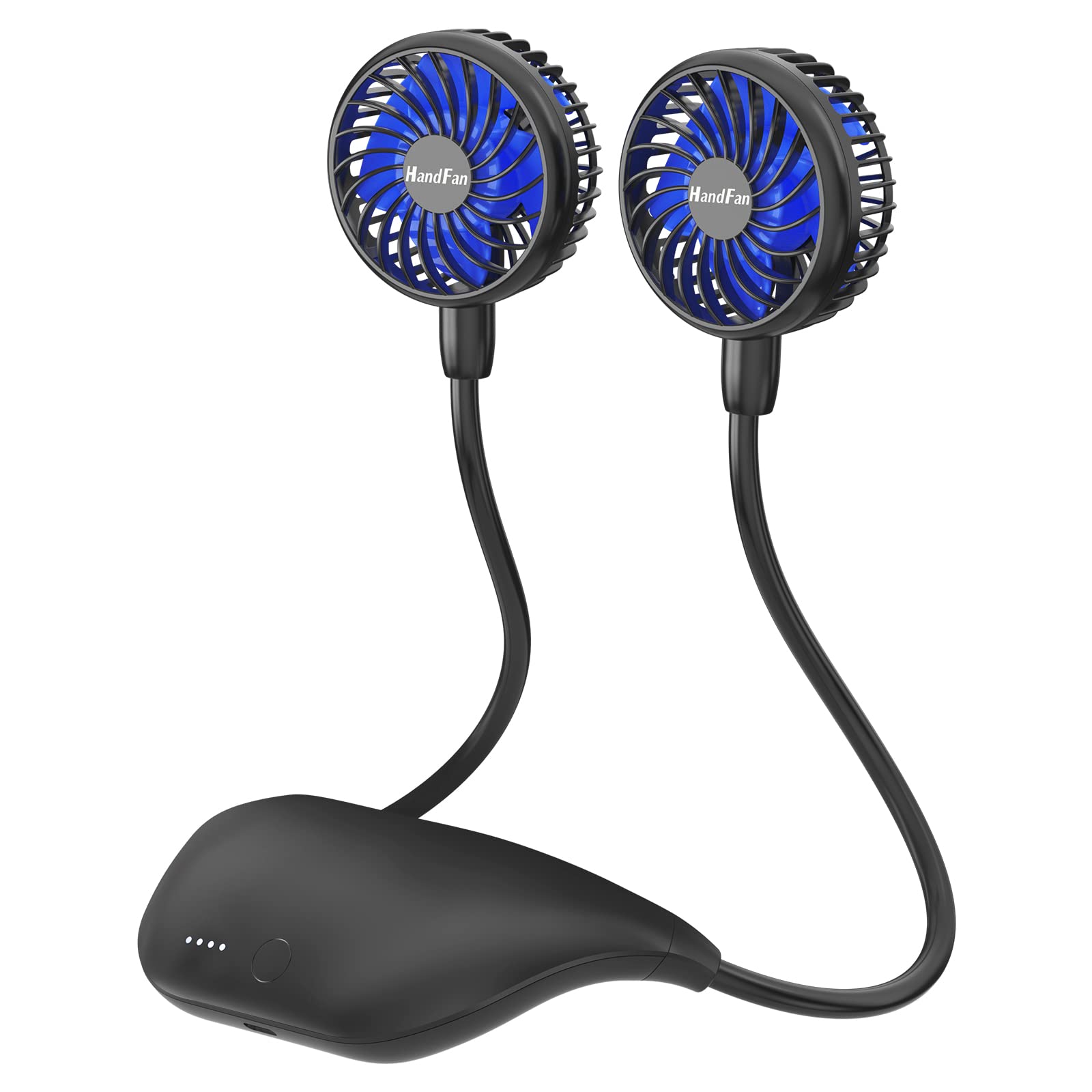 10000mAh Rechargeable Neck Fan with 360° Rotation - Hands Free Portable Personal Cooling Fan for Travel, Sports, Hiking & Outdoor Activities - Long Lasting 48H Battery Wearable Fan for Disney Trips, Cycling & Summer Heat Relief