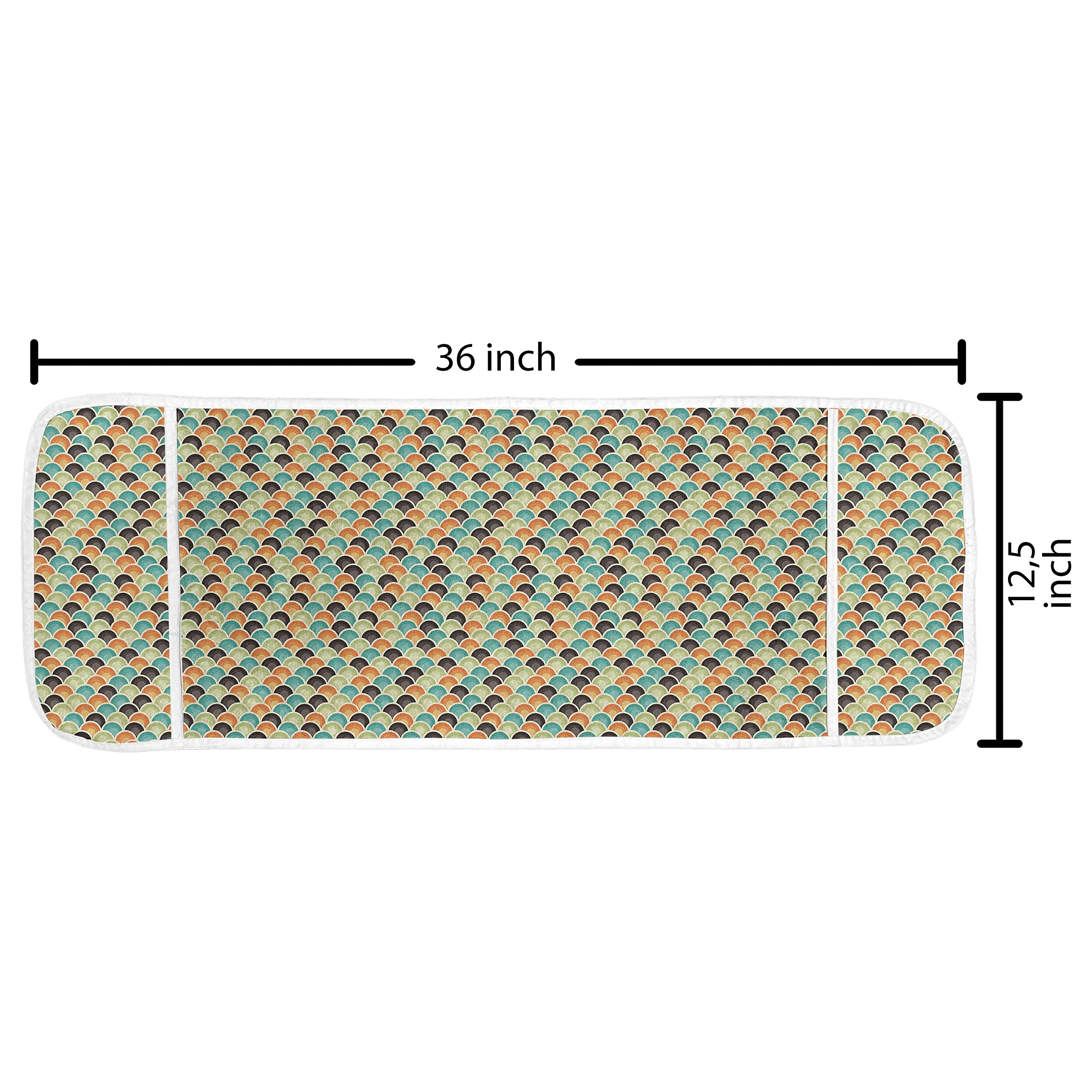 Ambesonne Geometric Microwave Oven Cover - Waterproof Kitchen Organizer with Pockets, 36