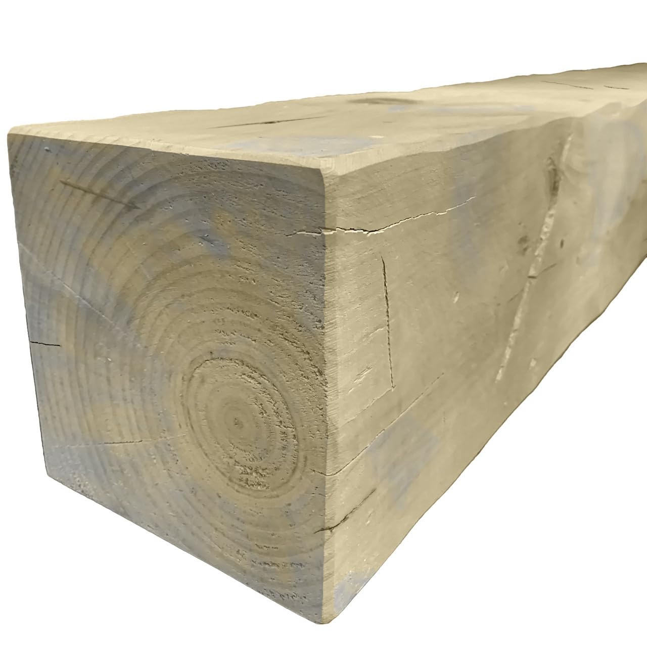 Rustic Hand Hewn Barn Beam Mantel by Wilson Wood Crafts - 8x8x60 Inches, Weathered Finish - Perfect for Fireplace Mantel, Shelf, or Farmhouse Decor