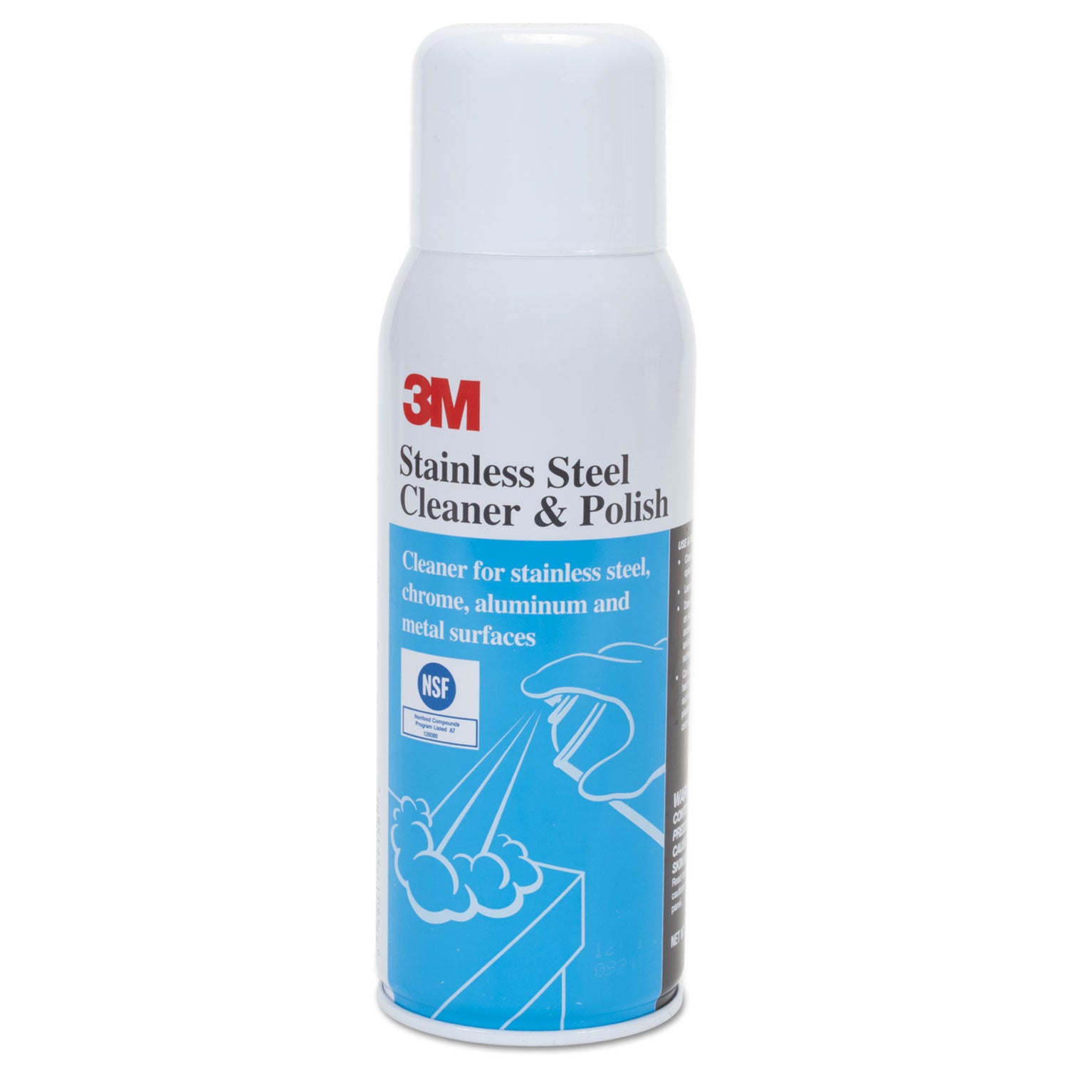 3M™ Stainless Steel Cleaner & Polish - Lime Scented 10oz Aerosol Spray for Kitchen Appliances, Sinks & Metal Surfaces