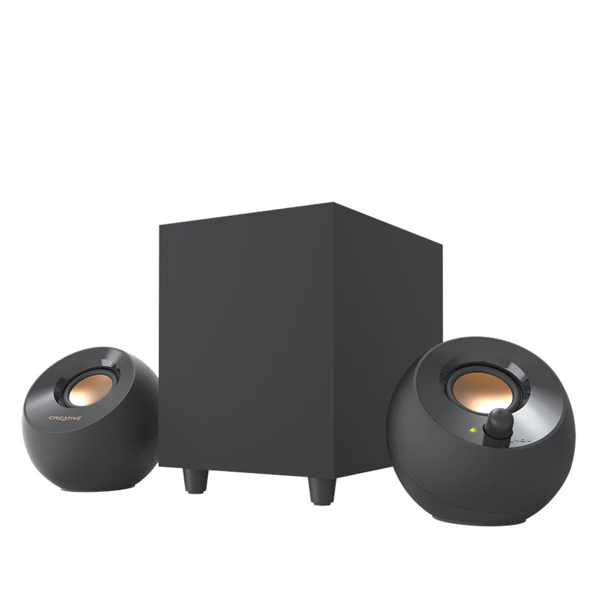 Creative Pebble Plus 2.1 USB Computer Speakers - Premium Sound Quality for PC, Laptop, Desktop - Perfect for Gaming, Music & Home Office Setup (Black)
