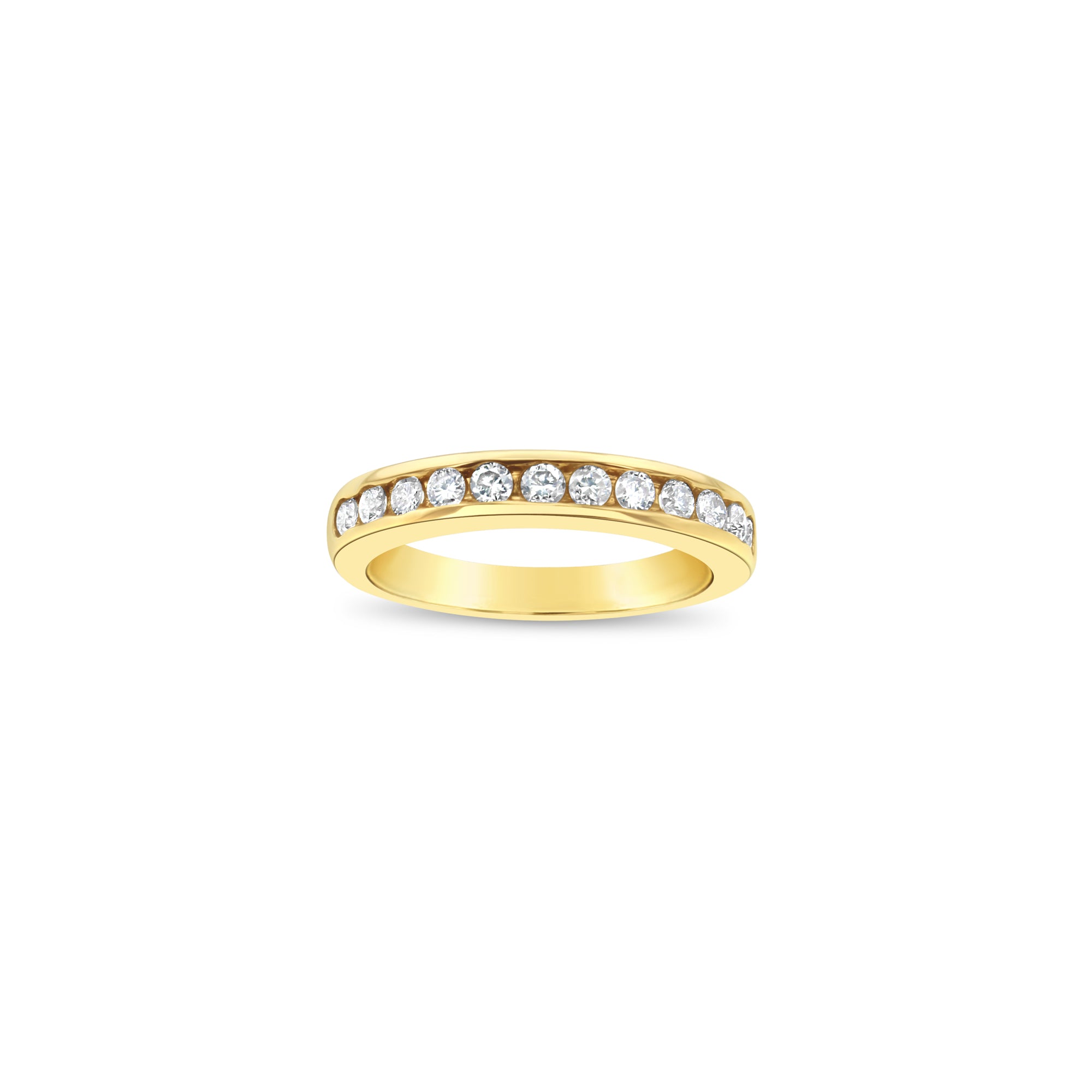 3MM Channel Set Diamond Wedding Band for Women - Elegant 14K White Gold Bridal Ring for Engagement, Anniversary & Special Occasions