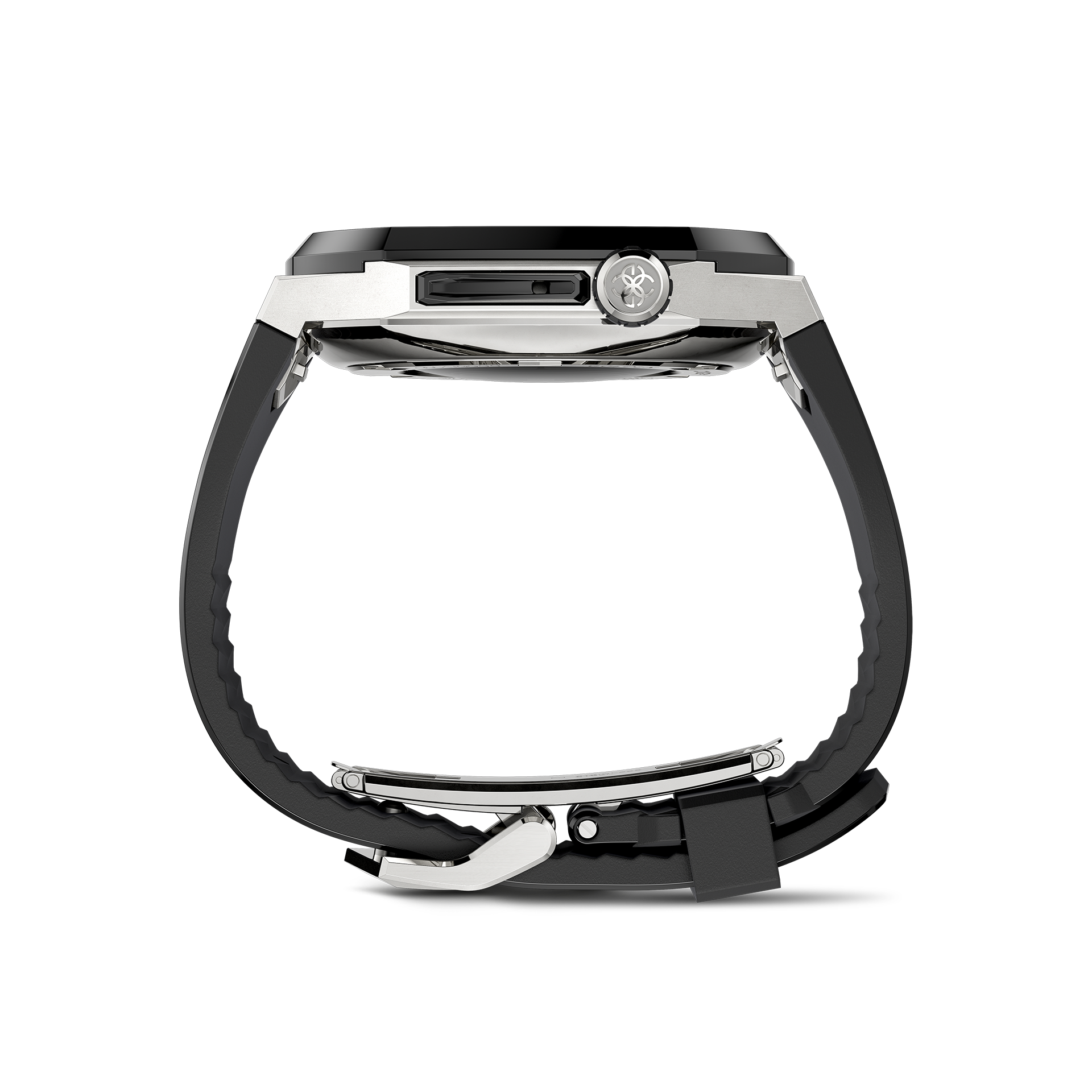 Apple Watch Case SPIII41 - Silver & Jet Black Protective Cover for Apple Watch Series 1/2/3/4/5/6/SE - Durable Slim Fit Design for Workout, Running & Daily Use