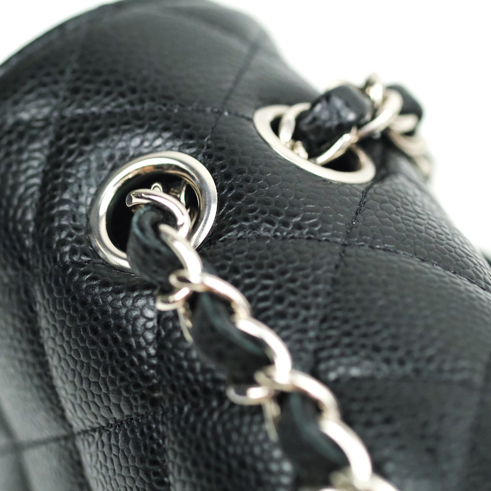 Chanel Classic M/L Medium Double Flap Bag Black Caviar Silver Hardware - Luxury Designer Handbag for Women, Perfect for Work, Evening Events & Special Occasions