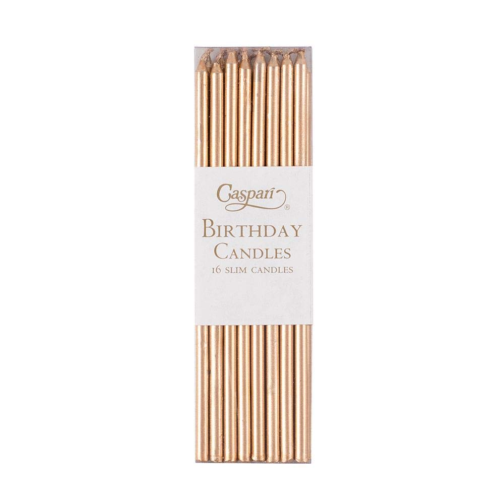 Premium Gold Birthday Candles - Set of 64 Slim Taper Candles for Elegant Cakes & Celebrations | Perfect for Weddings, Anniversaries & Special Occasions