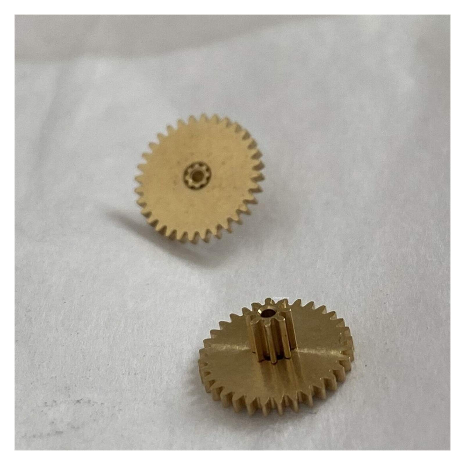 2PCS High Precision 0.3M 8T/32T Duplex Brass Copper Gears with 0.95mm/0.98mm/1mm Hole - Perfect for RC Cars, Robotics, and DIY Mechanical Projects