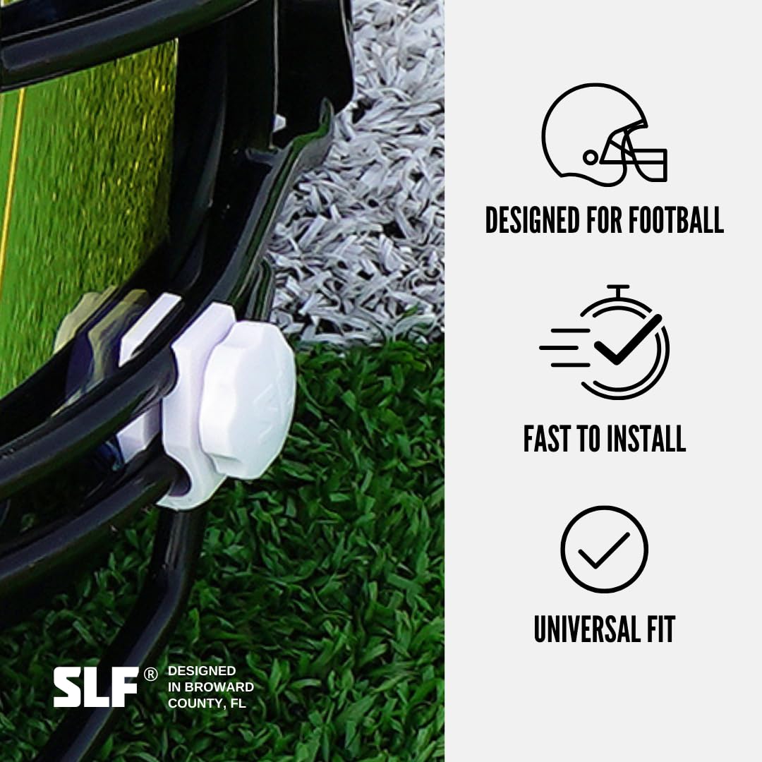 SLEEFS Football Helmet Visor Quick Clips - Universal Fit Quick-Release Clips (1 Pair Clips + 1 Pair Screws) - No Tools Required for Easy Installation - Perfect for Football, Lacrosse & Hockey Helmets