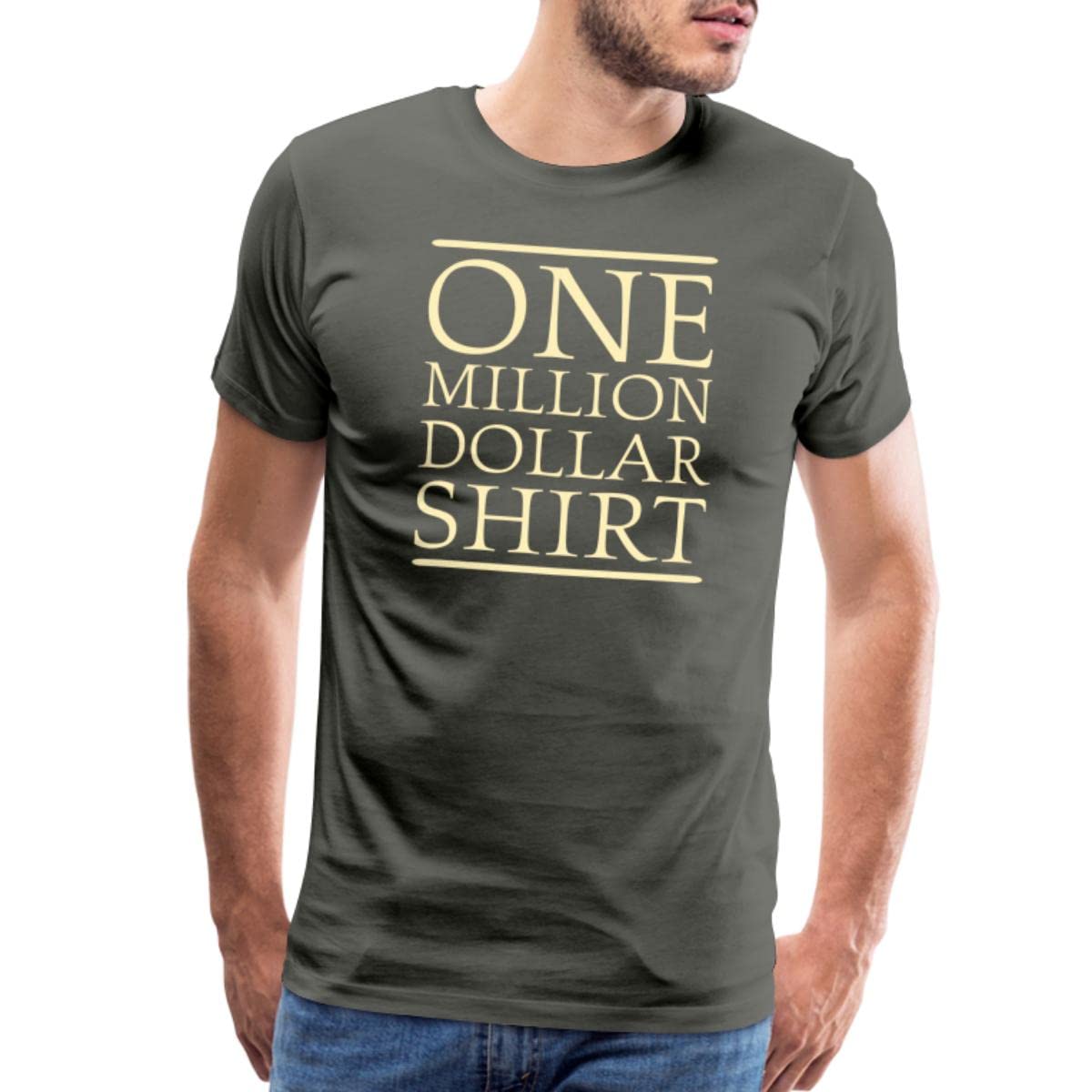 Spreadshirt One Million Dollar Premium Men's T-Shirt - Soft Cotton Tee for Casual Wear, Gifts & Everyday Outfits