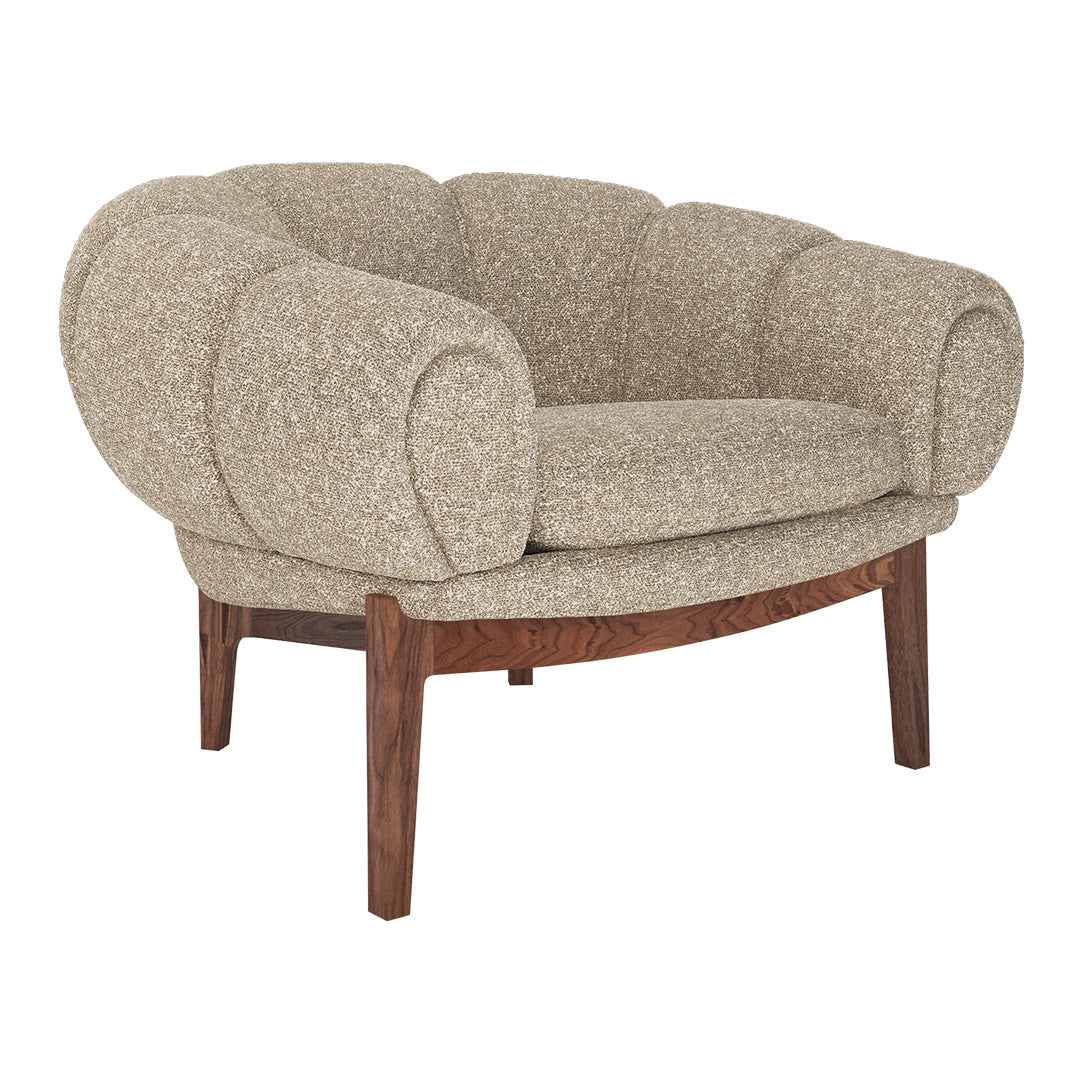 Comfortable Croissant Lounge Chair for Living Room - Modern Accent Chair with Soft Cushion for Relaxing, Reading & Napping