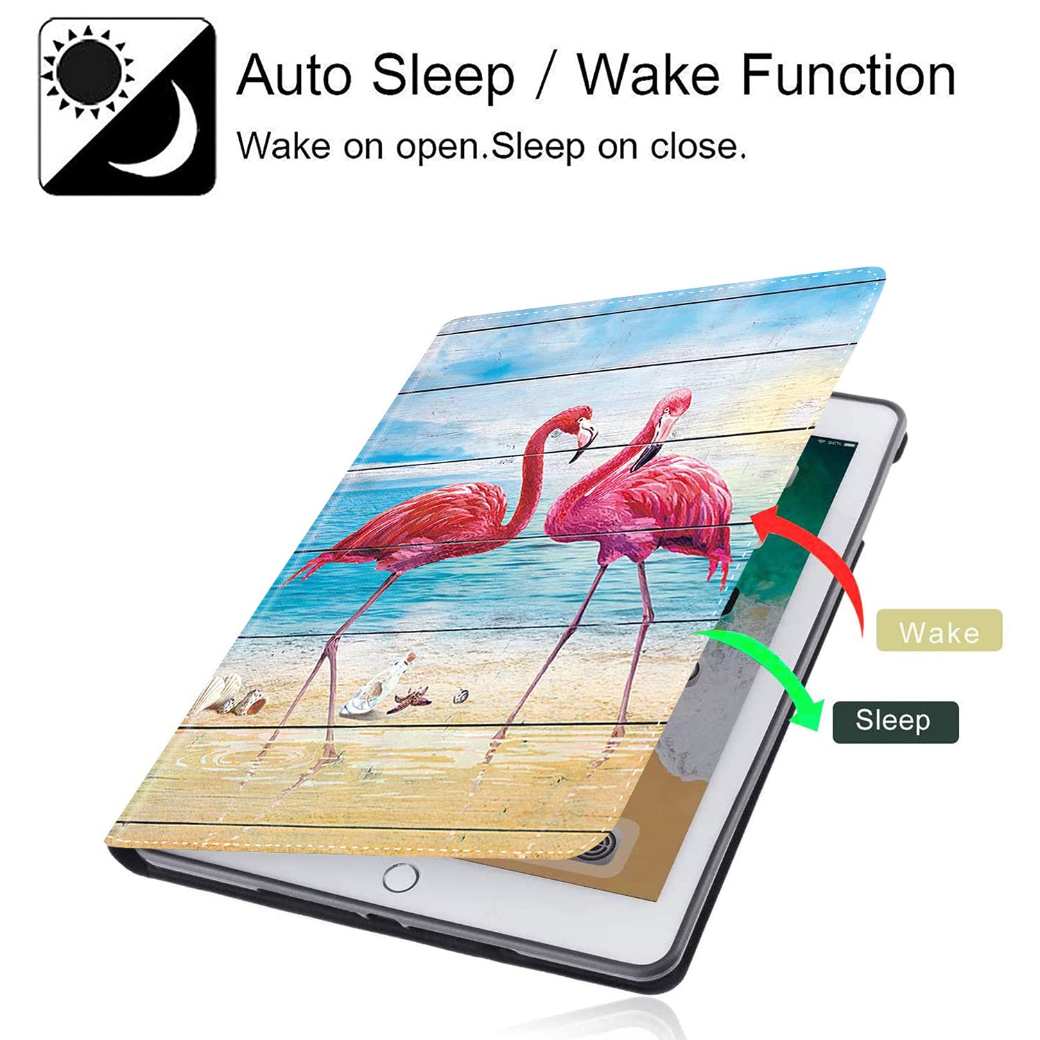 Premium Leather Smart Cover Case for iPad 9th/8th/7th Gen (2021/2020/2019) 10.2