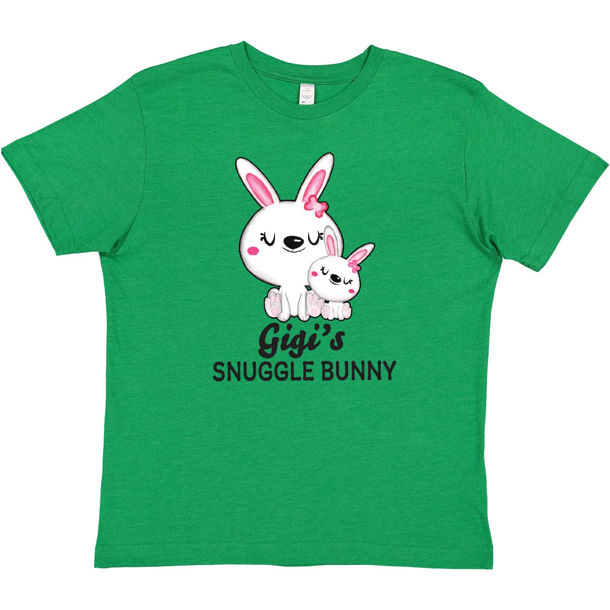 Inktastic Gigi's Snuggle Bunny Easter Youth T-Shirt - Cute Bunny Graphic Tee for Girls, Soft Cotton Kids Shirt for Easter Outfits & Spring Celebrations