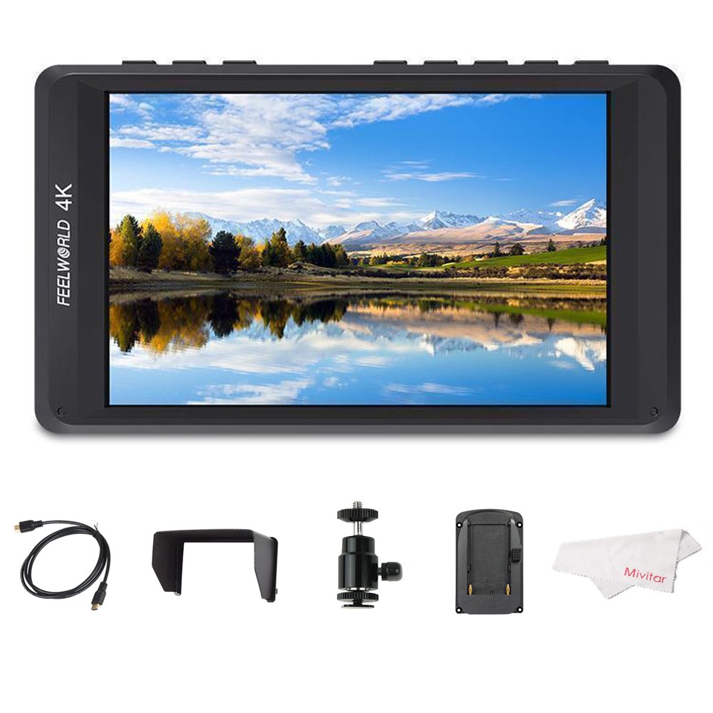 FEELWORLD FW450 4.5 Inch IPS HD On-Camera Field Monitor for DSLR & Mirrorless Cameras - Perfect for Outdoor Filmmaking, Vlogging, and Studio Photography