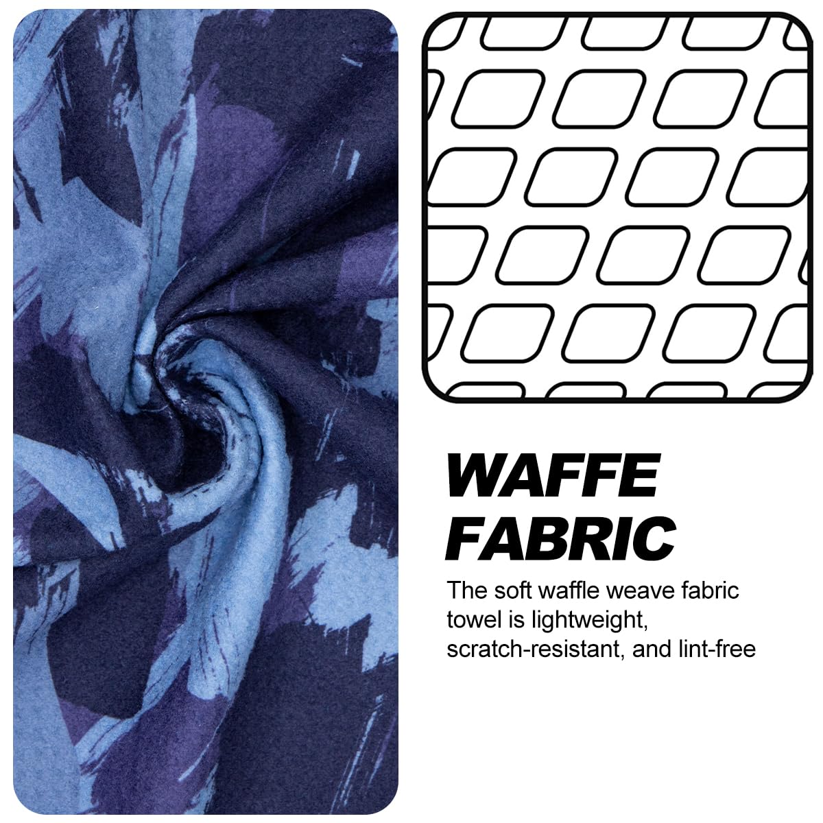 Premium Magnetic Golf Towel - Super Absorbent Microfiber Waffle Design with Secure Clip & Industrial Strength Magnet - Stays Firmly Attached to Golf Bags, Carts & Clubs (Blue) - Perfect for Golf Practice, Tournaments & Outdoor Sports