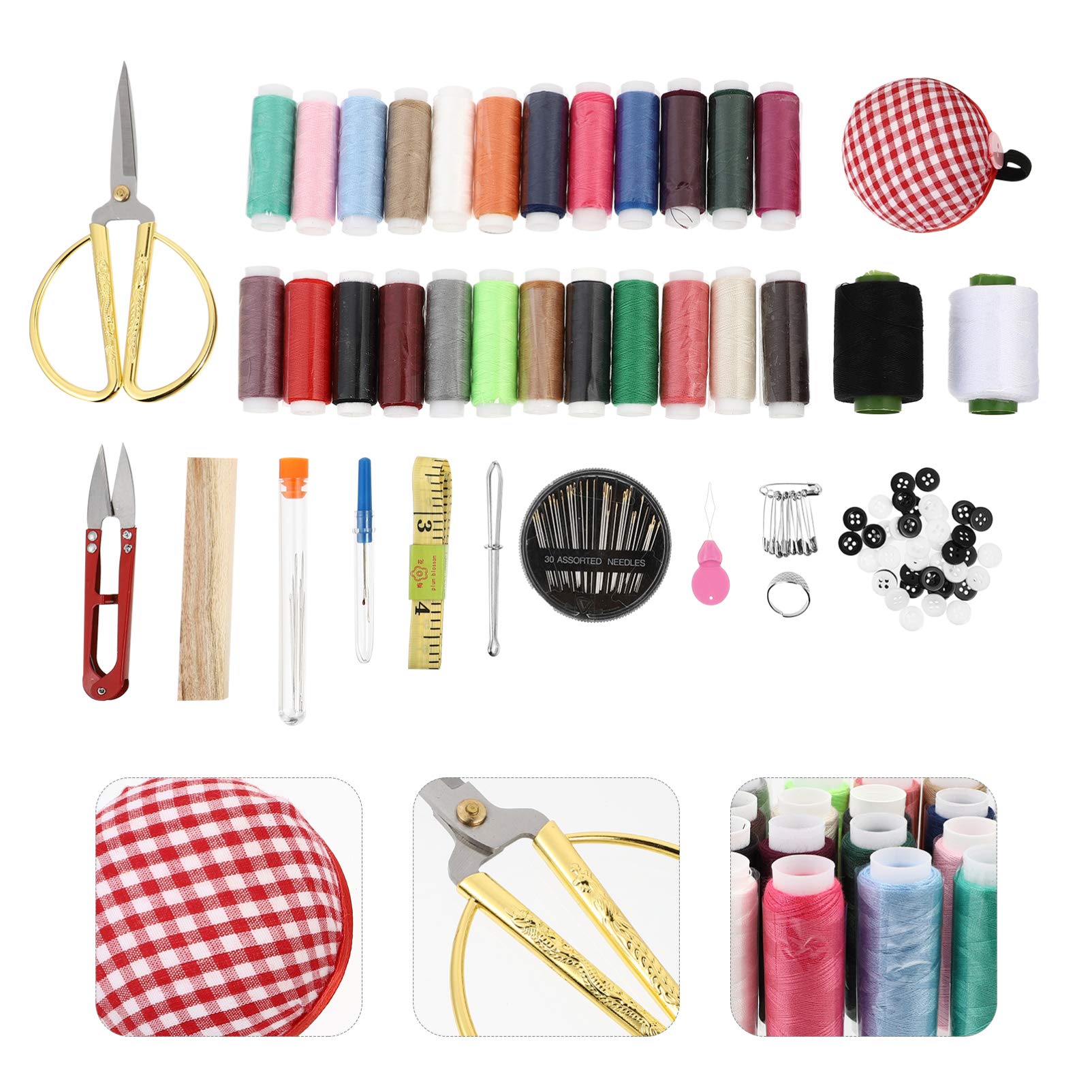Cabilock Complete Sewing Kit for Beginners - 1 Set Boxed Universal Sewing Repair Tool Kit with Professional Stitching Tools for Home Repair, Travel & Emergency Use | Perfect for DIY, Mending Clothes & Quick Fixes