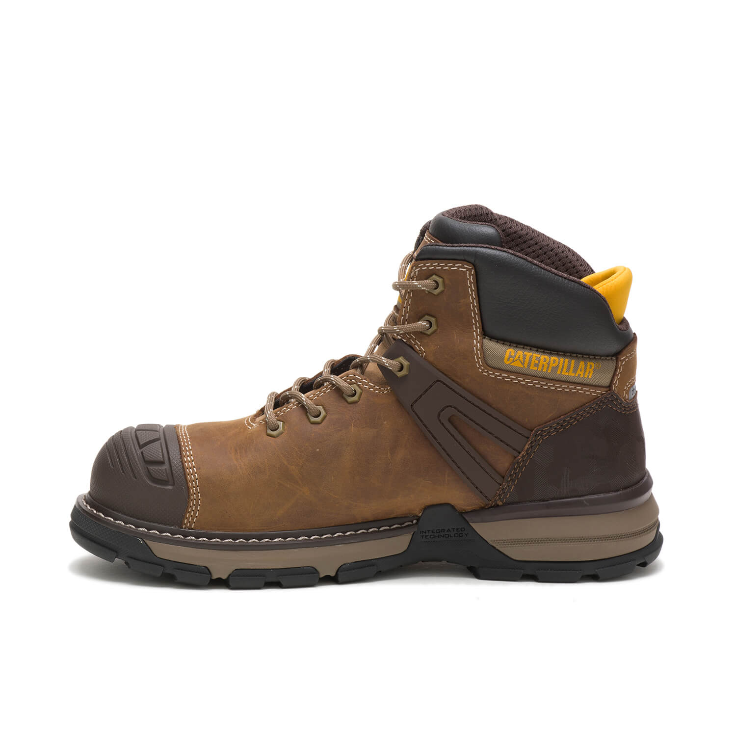 Men's Excavator Superlite Composite Toe Waterproof Work Boots - Brown Safety Shoes for Construction, Outdoor & Industrial Work