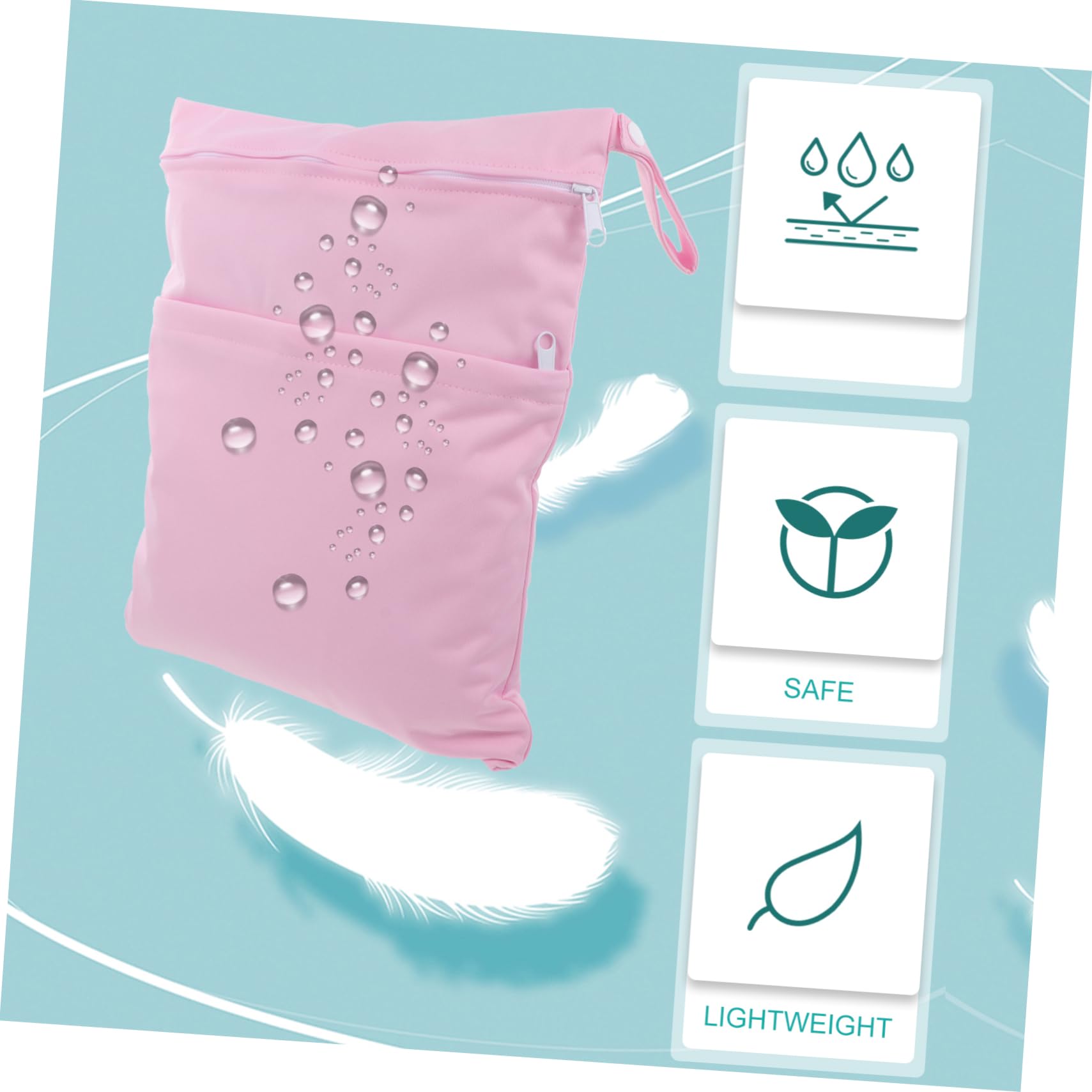 BESTonZON Reusable Diaper Storage Bag - Waterproof Wet Dry Organizer for Baby Essentials - Perfect for Travel, Daycare & On-the-Go Parents