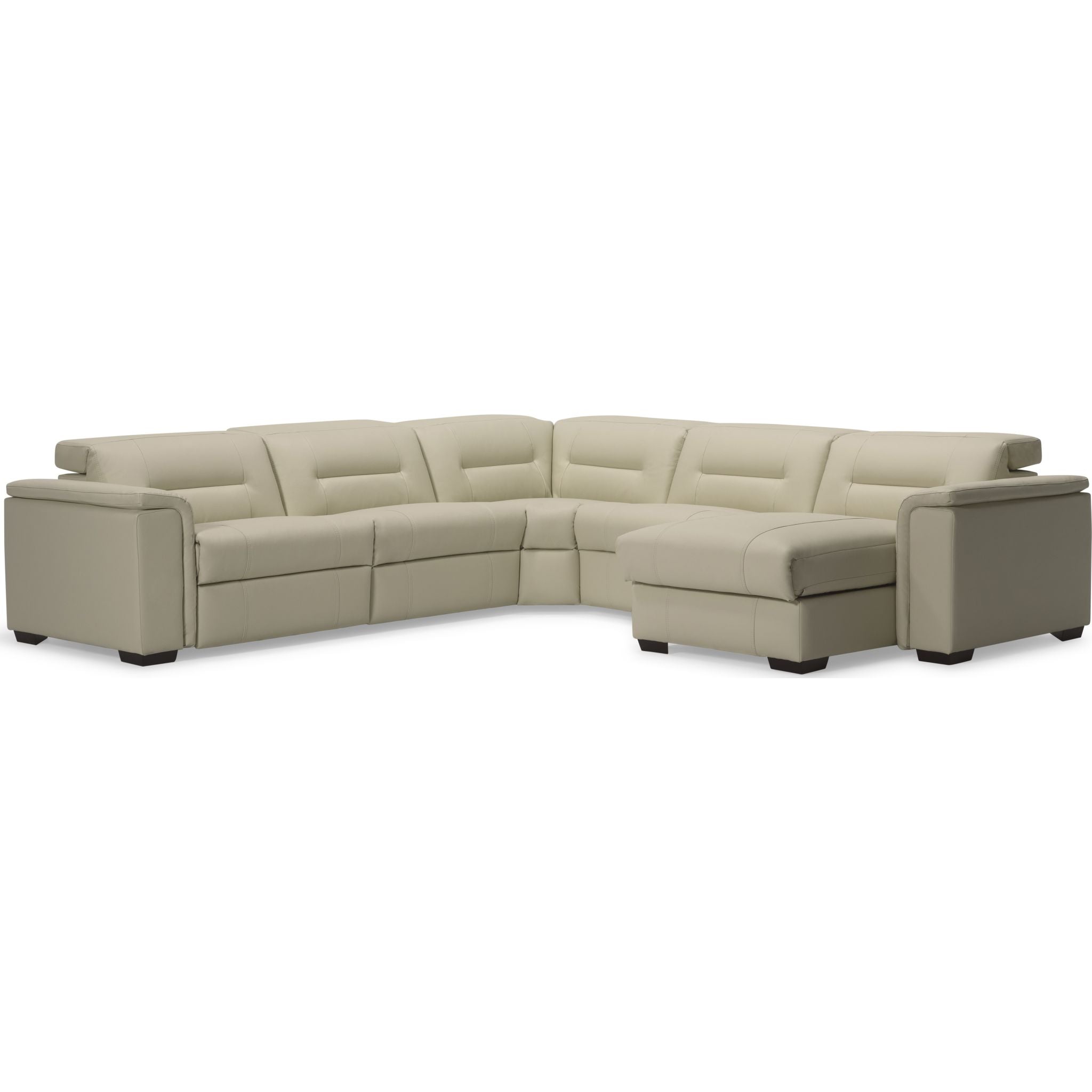 5-Piece Basil Sectional Sofa Set - Modern L-Shaped Couch for Living Room, Family Room & Home Theater