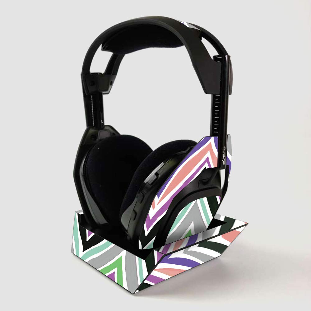 ASTRO Gaming A50 Wireless Headphone & Base Station Skin - Colorful Chevron Vinyl Wrap | Protective Durable Decal Cover | Easy to Apply | Made in USA | Perfect for Gaming, Streaming & Travel Protection