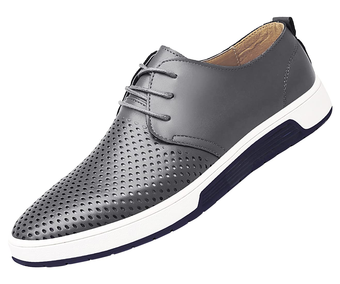 Men's Oxford Shoes - Casual Lace Up Dress Shoes for Men | Breathable Formal Slip On Sneakers | Perfect for Office, Wedding & Business Occasions