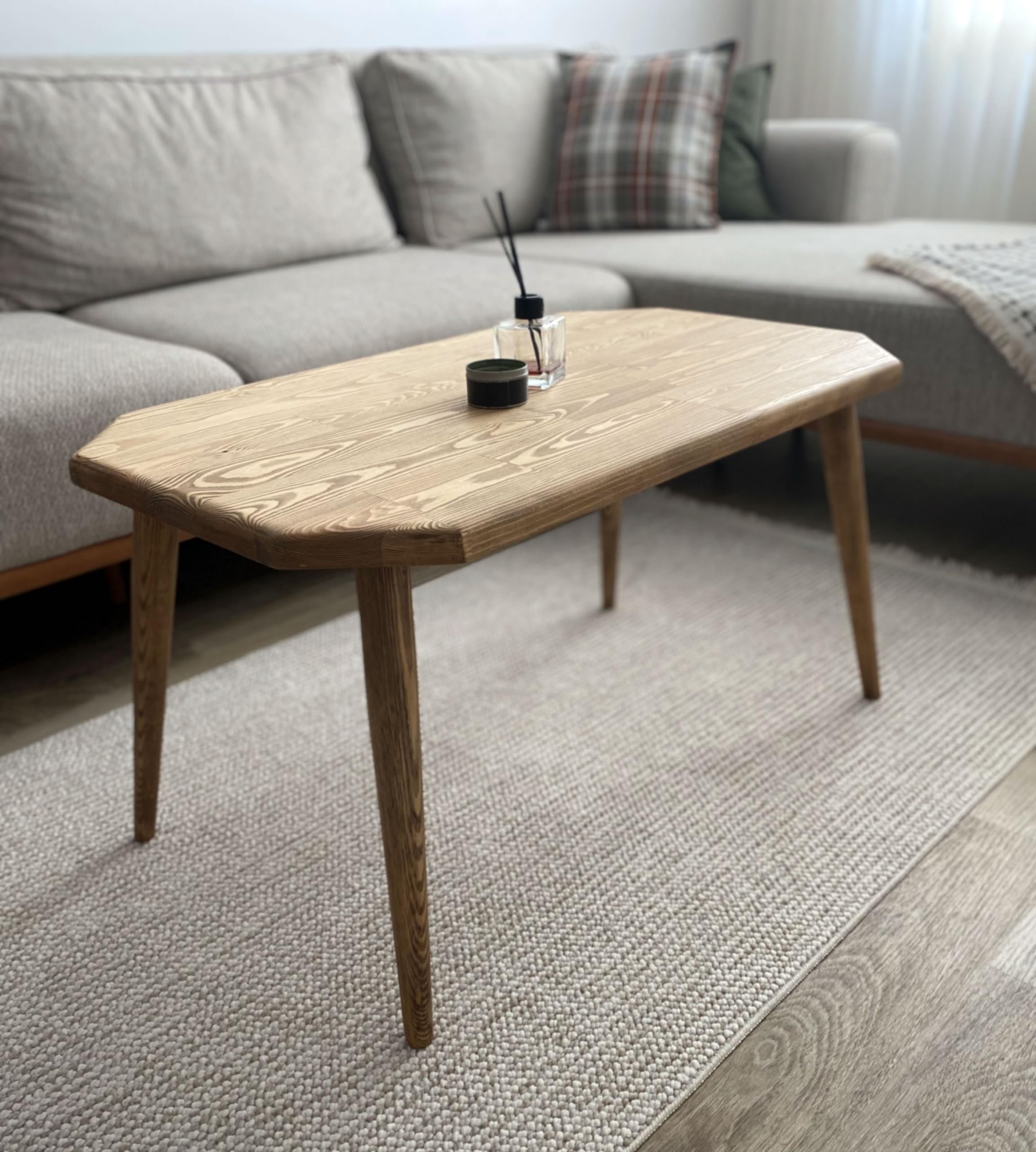 Handmade Wood Coffee Table for Living Room (33x20