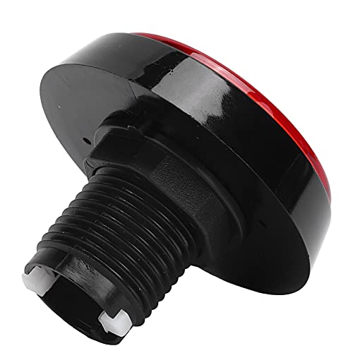 60mm LED Light Big Round Flat Button with 3 Foot Switch - Red Arcade Power Switch for Video Game Consoles & DIY Control Panels - Perfect for Arcade Machines, Gaming Setups & Custom Electronics Projects