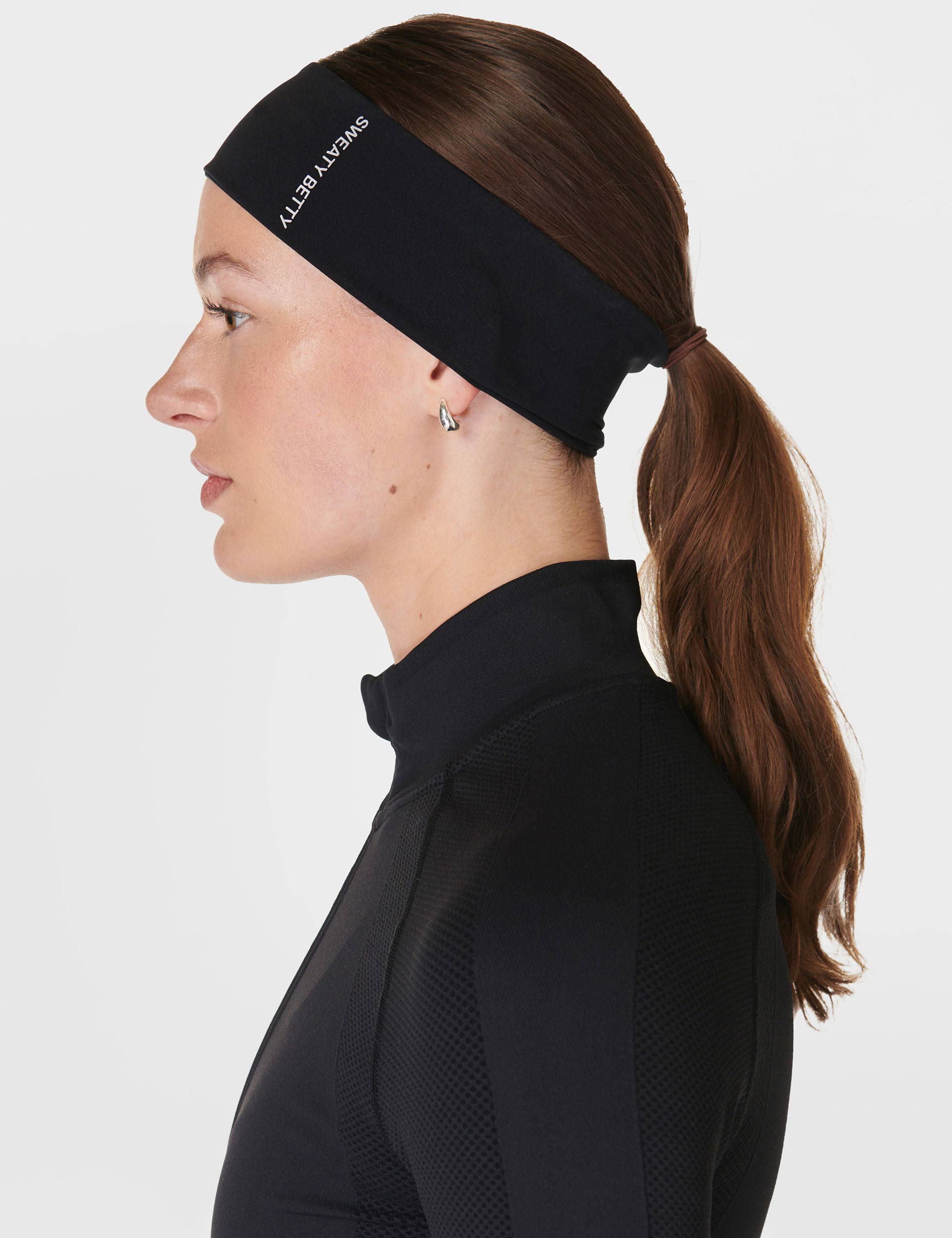 Power Training Headband - Black | Sweat-Wicking & Non-Slip Workout Headband for Running, Yoga & Gym | Unisex Fitness Accessory